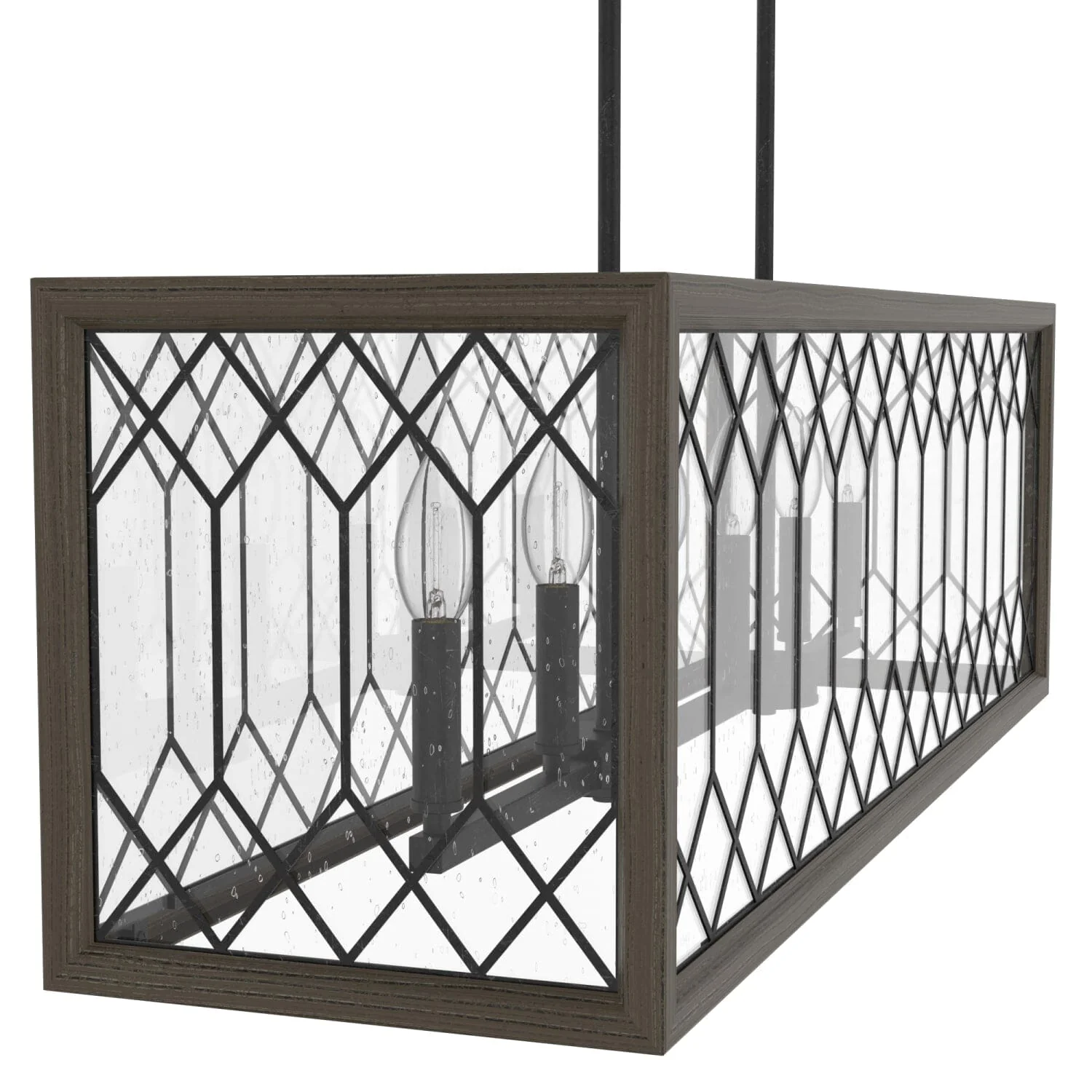 Chevron 6 Light Linear Chandelier 18 Chevron 6 Light Linear Chandelier