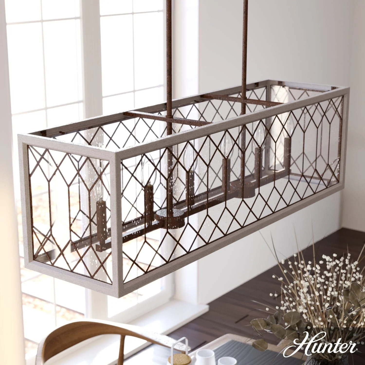 Chevron 6 Light Linear Chandelier 2 Chevron 6 Light Linear Chandelier