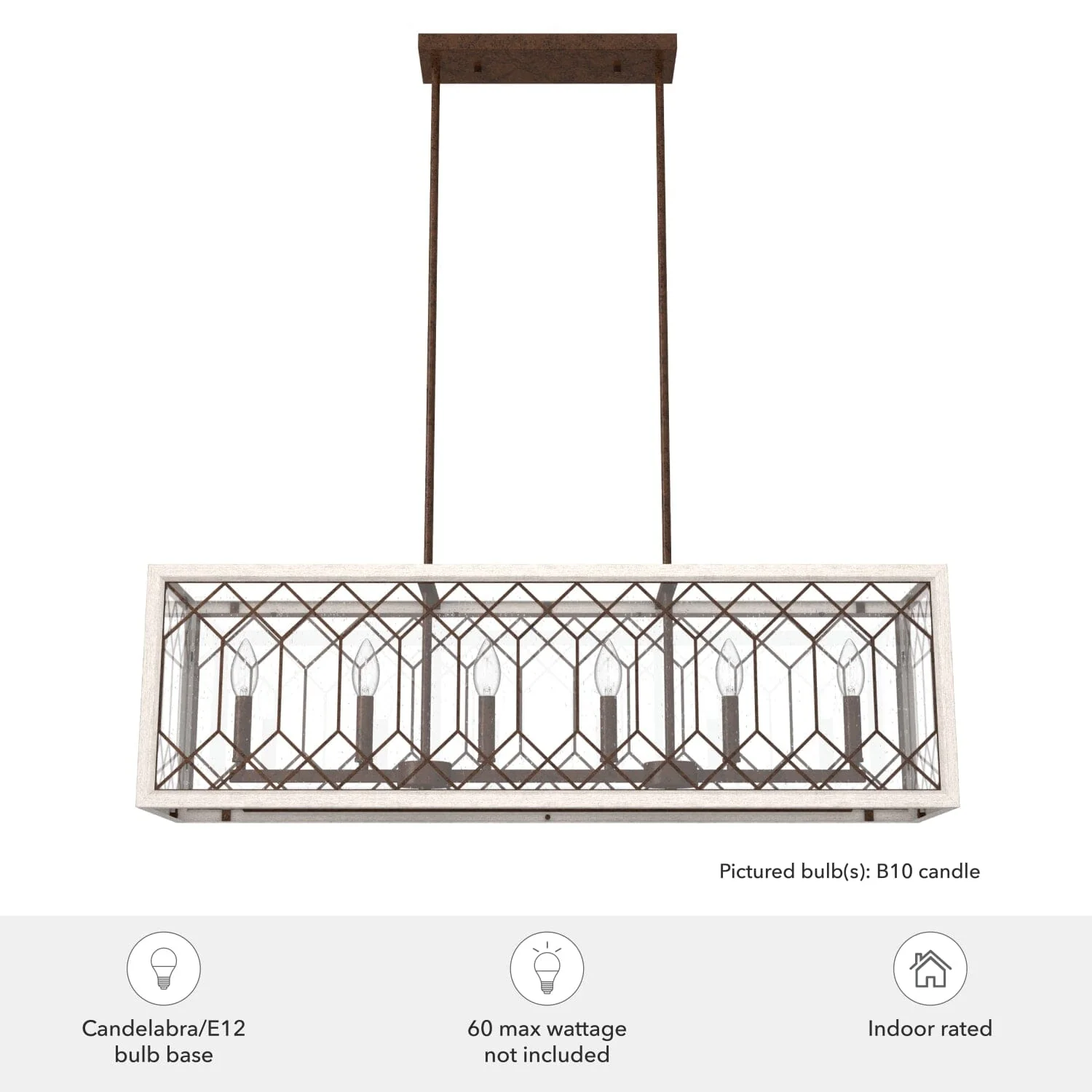 Chevron 6 Light Linear Chandelier 6 Chevron 6 Light Linear Chandelier