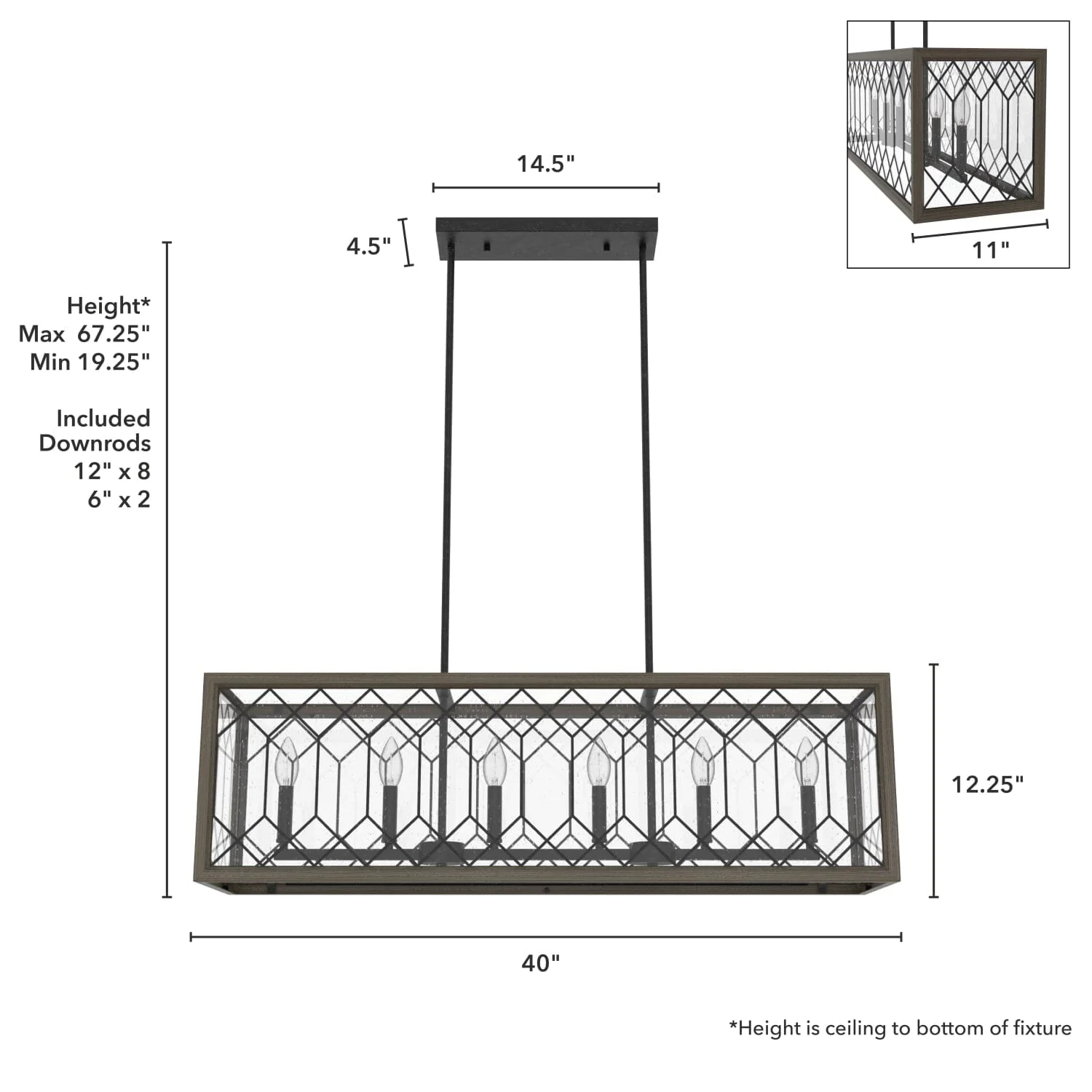 Chevron 6 Light Linear Chandelier 7 Chevron 6 Light Linear Chandelier