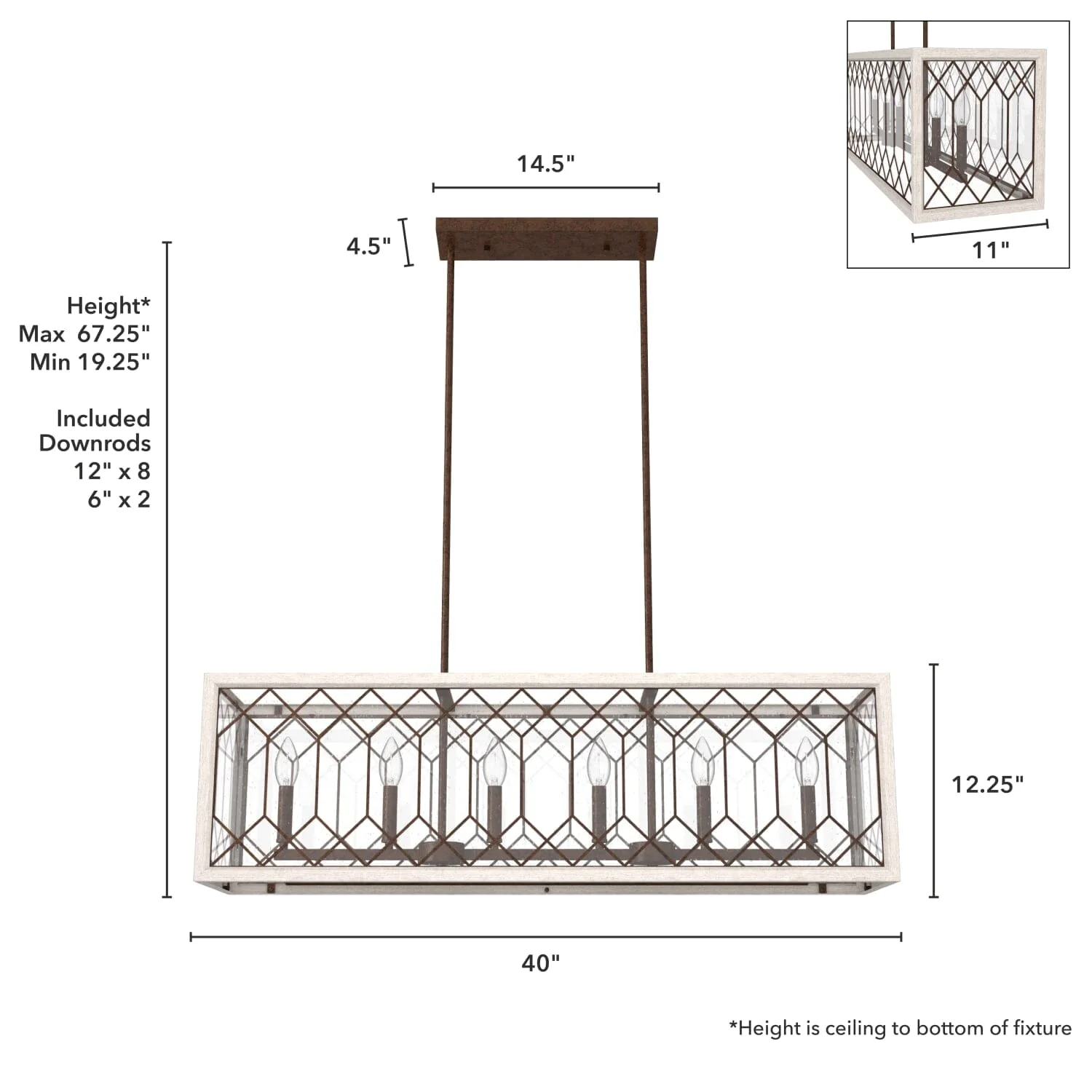 Chevron 6 Light Linear Chandelier 8 Chevron 6 Light Linear Chandelier