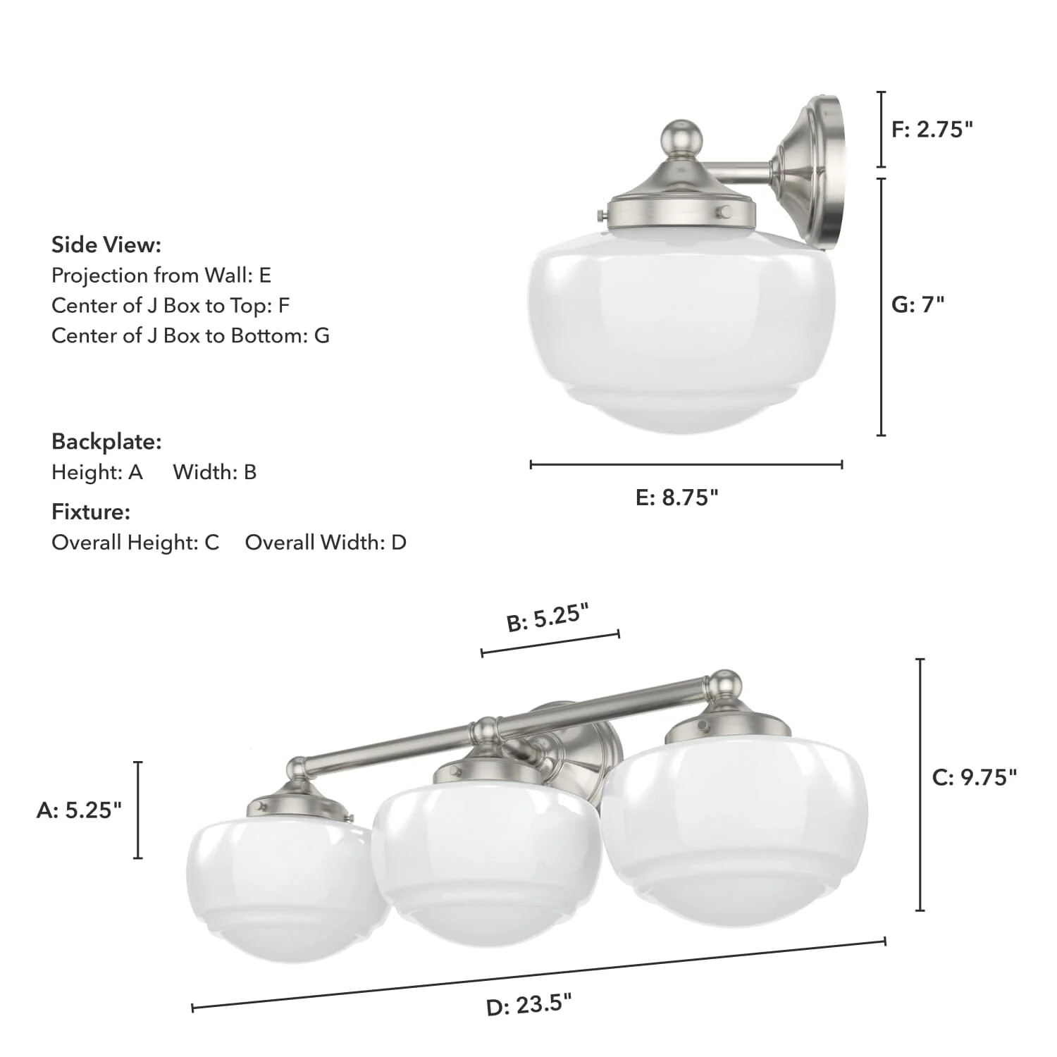 Saddle Creek Shiny Cased White Glass 3 Light Vanity 3 Saddle Creek Shiny Cased White Glass 3 Light Vanity