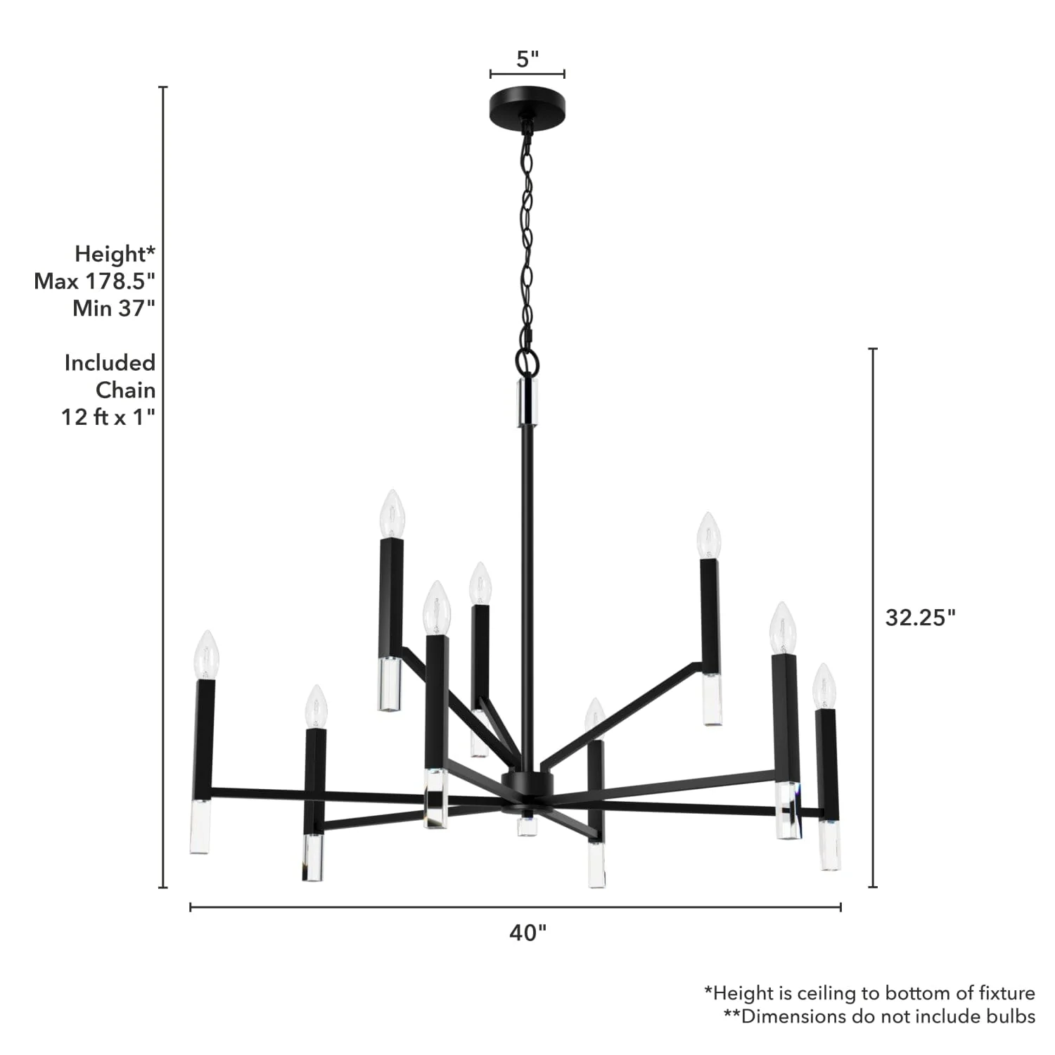 Sunjai 9 Light 2-tier Chandelier 12 Sunjai 9 Light 2-tier Chandelier