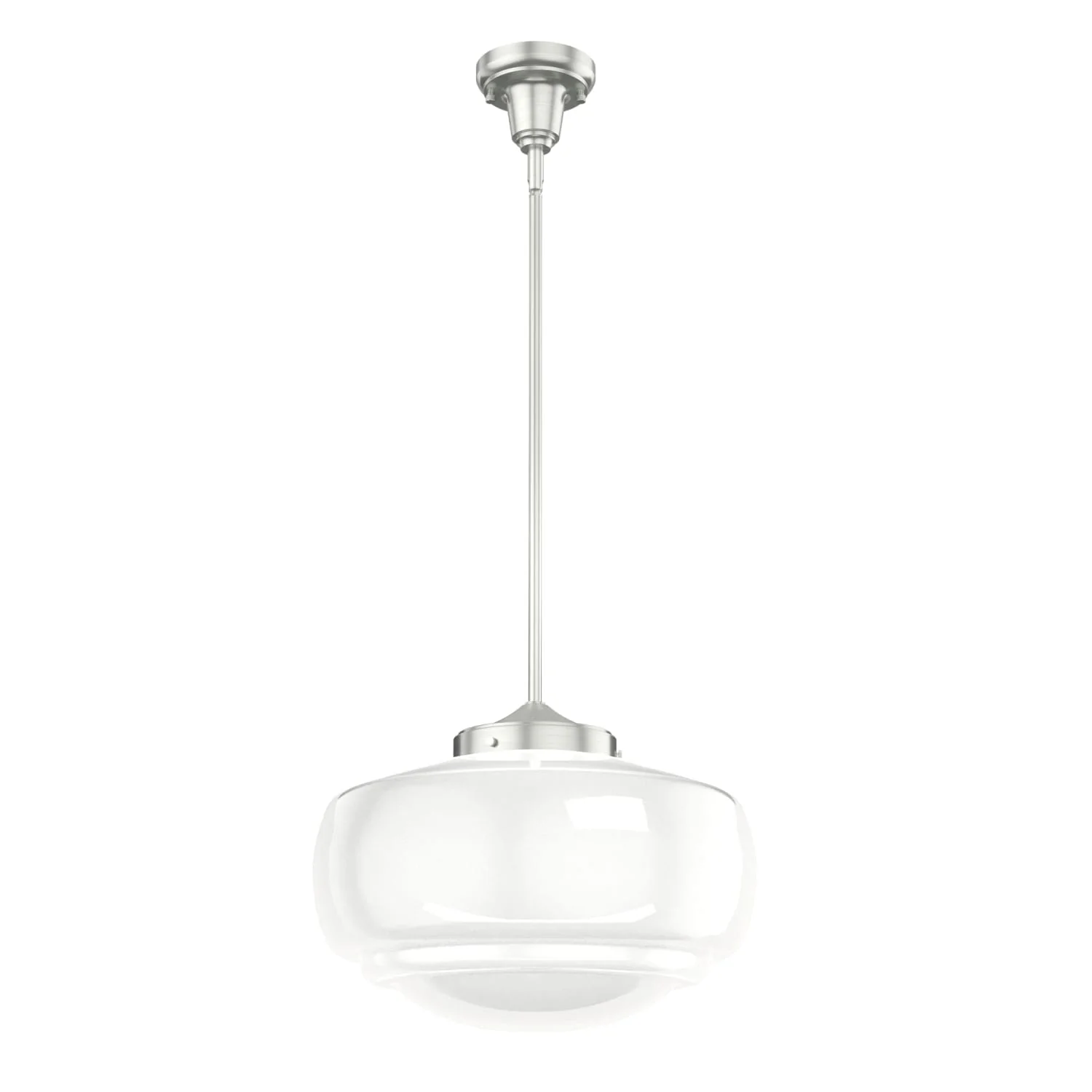 Saddle Creek Shiny Cased White Glass 1 Light 16 Inch Pendant 12 Saddle Creek Shiny Cased White Glass 1 Light 16 Inch Pendant