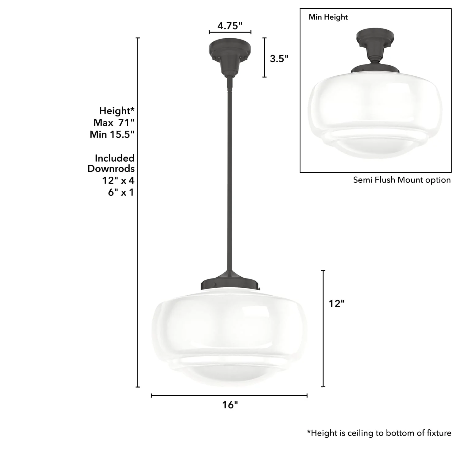 Saddle Creek Shiny Cased White Glass 1 Light 16 Inch Pendant 8 Saddle Creek Shiny Cased White Glass 1 Light 16 Inch Pendant