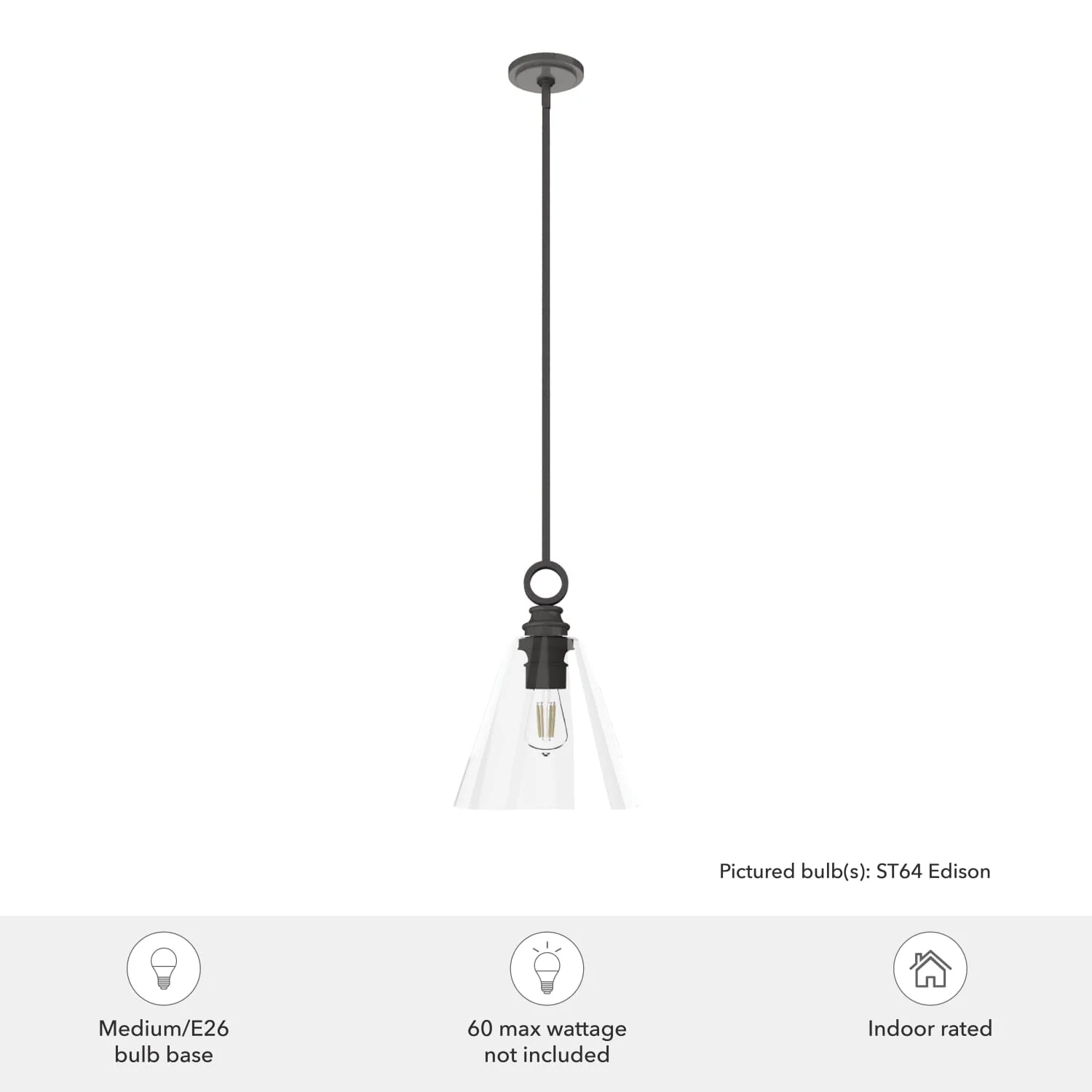 Klein 1 Light Glass Pendant 12 inch 6 Klein 1 Light Glass Pendant 12 inch