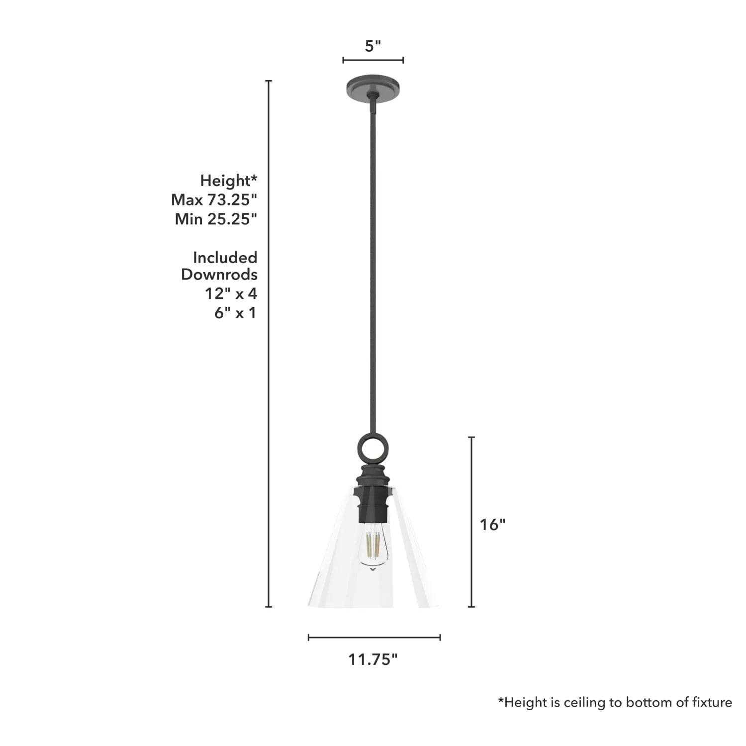 Klein 1 Light Glass Pendant 12 inch 8 Klein 1 Light Glass Pendant 12 inch