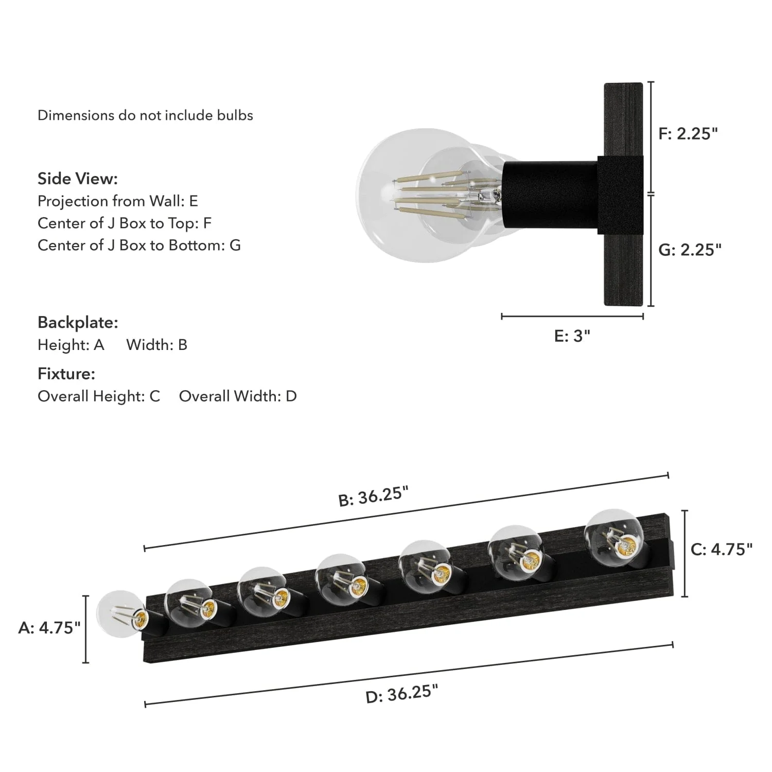 Donelson 7 Light Vanity 5 Donelson 7 Light Vanity