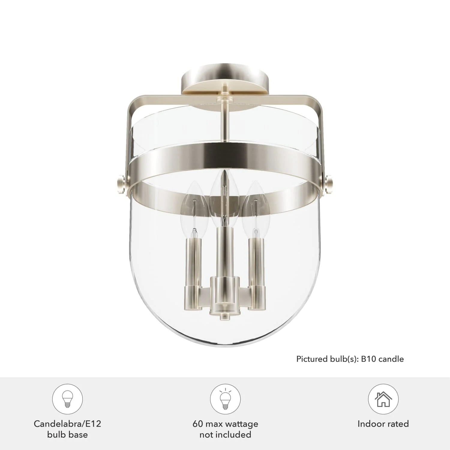 Karloff 3 Light Semi-Flush Mount 5 Karloff 3 Light Semi-Flush Mount