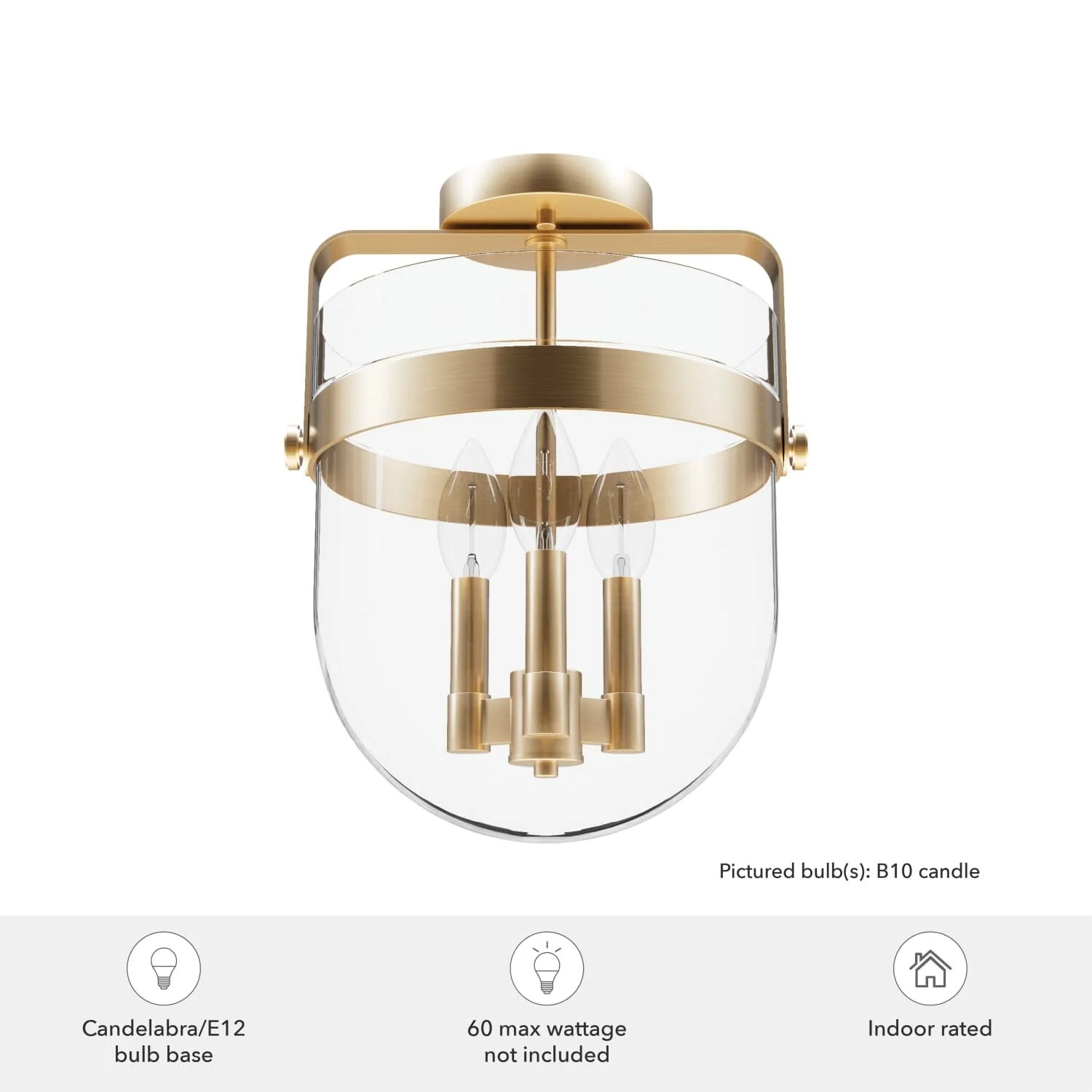 Karloff 3 Light Semi-Flush Mount 6 Karloff 3 Light Semi-Flush Mount