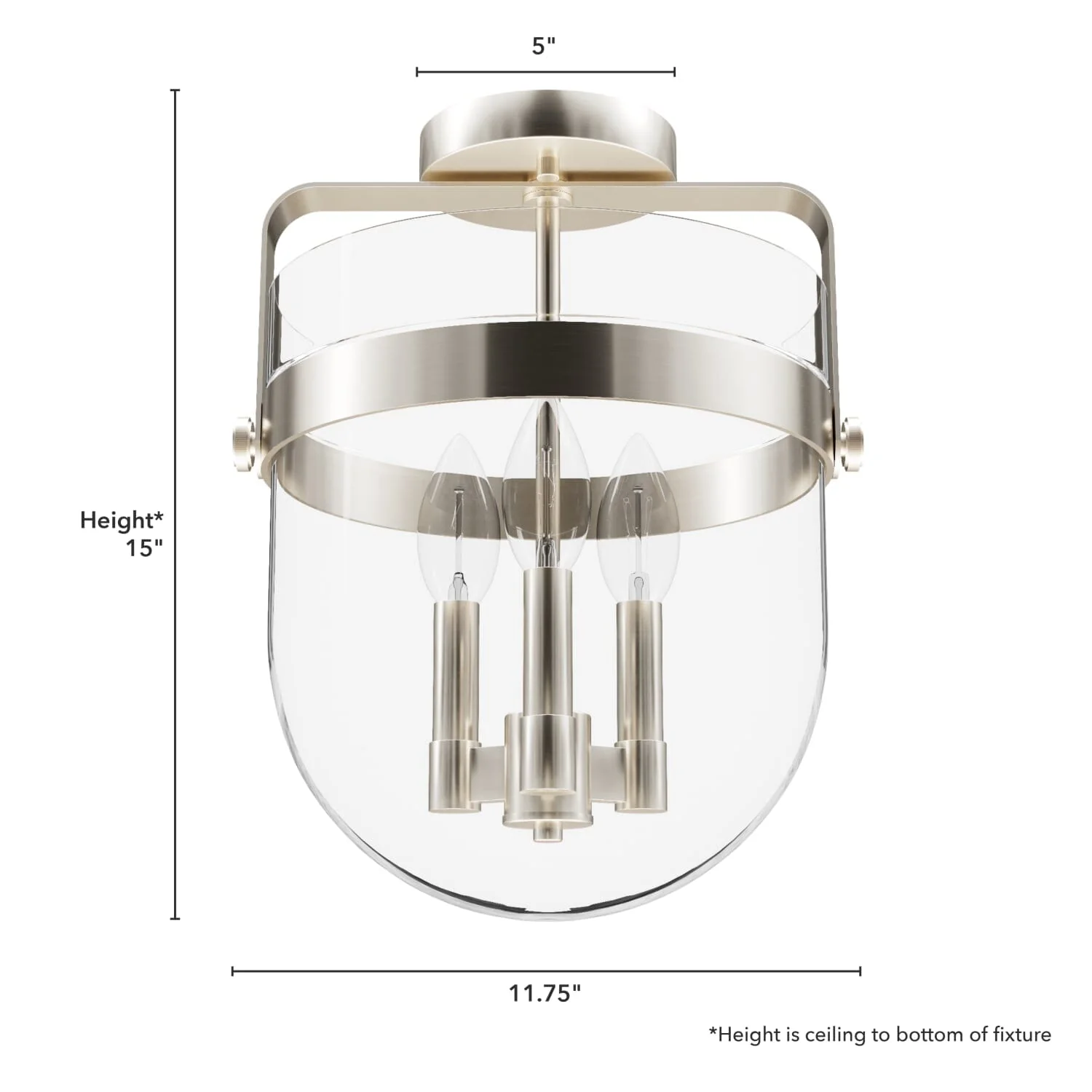 Karloff 3 Light Semi-Flush Mount 8 Karloff 3 Light Semi-Flush Mount