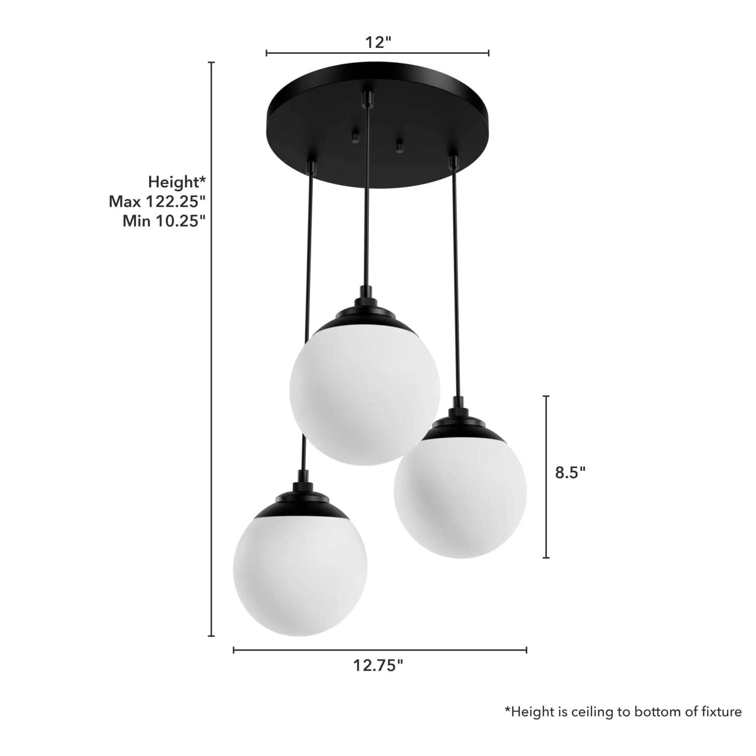 Hepburn 3 Light Round Cluster 4 Hepburn 3 Light Round Cluster