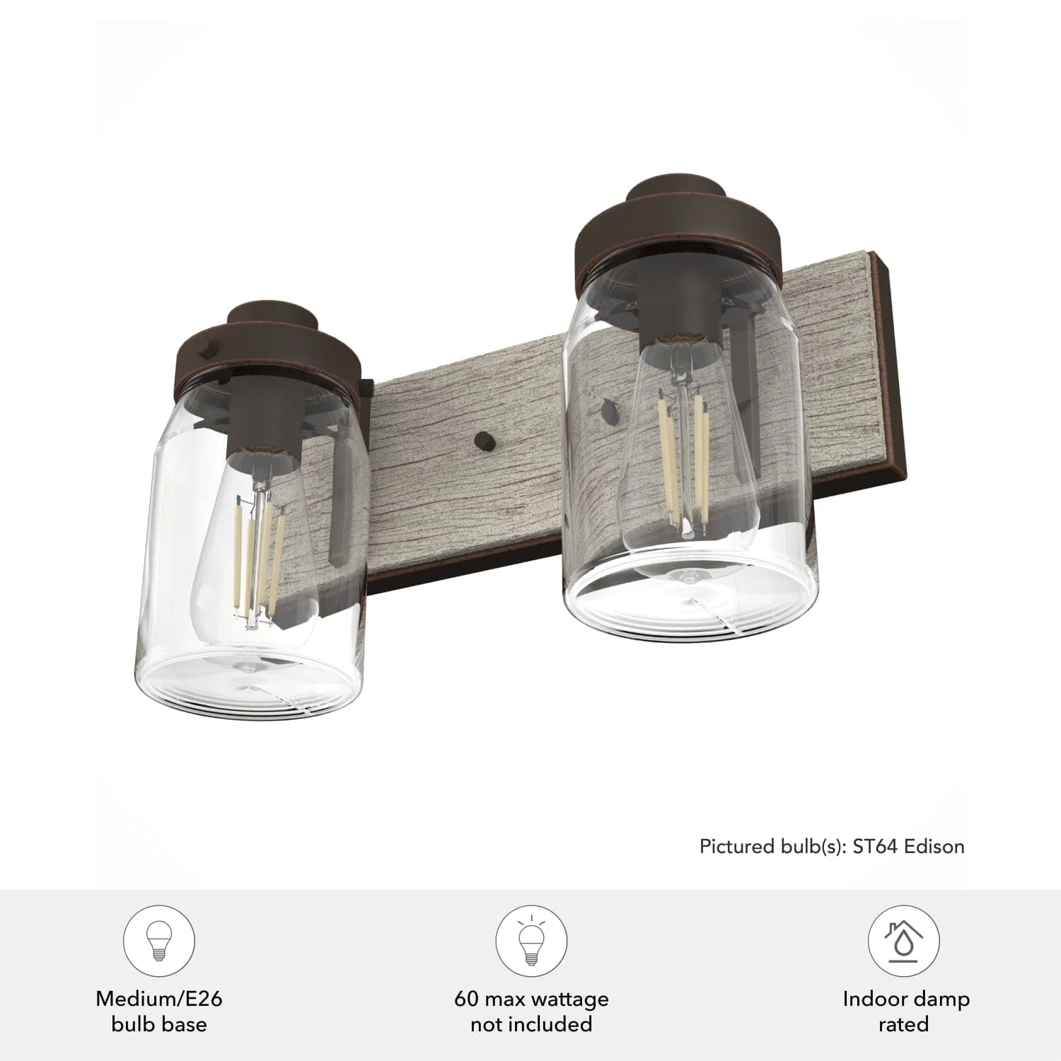 Devon Park 2 Light Vanity 6 Devon Park 2 Light Vanity