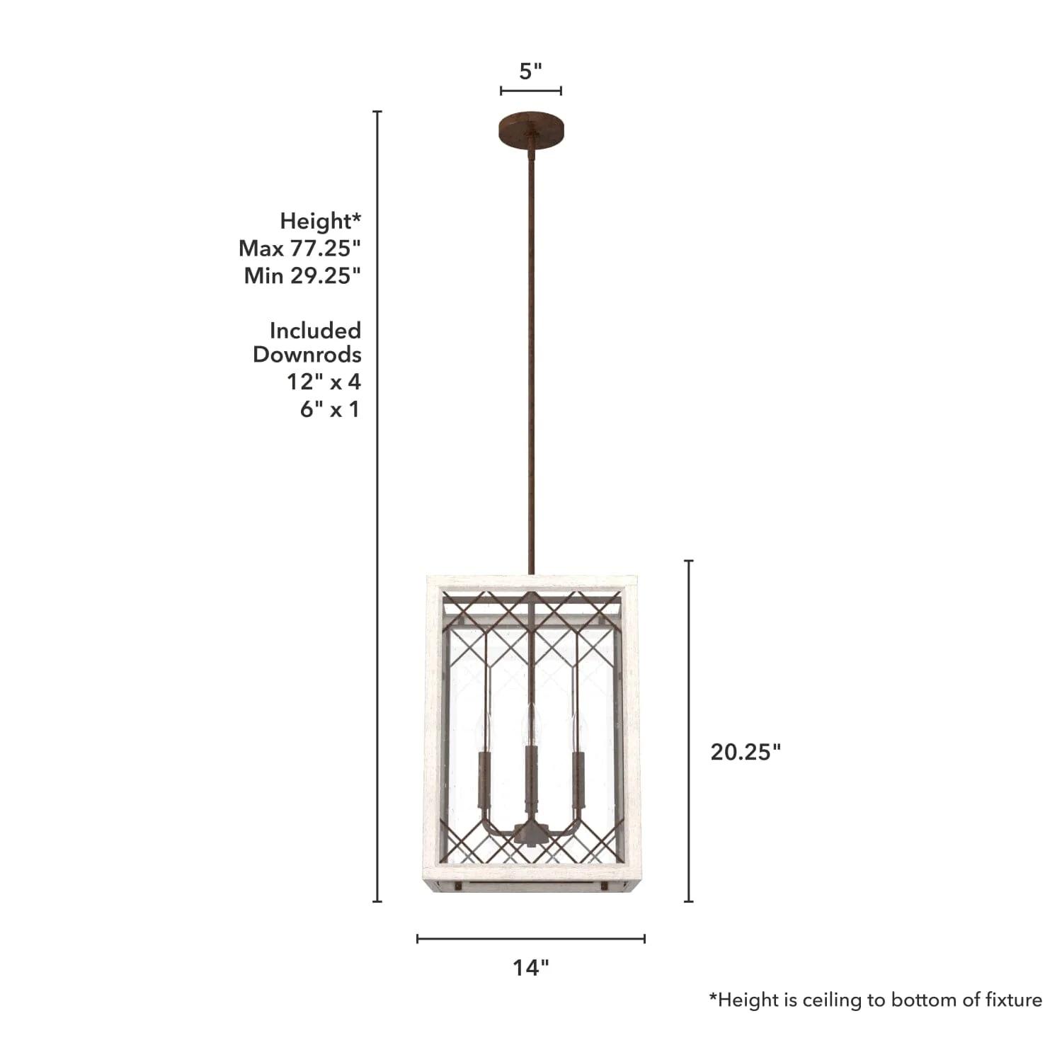 Chevron 4 Light Lantern 14 Inch 7 Chevron 4 Light Lantern 14 Inch