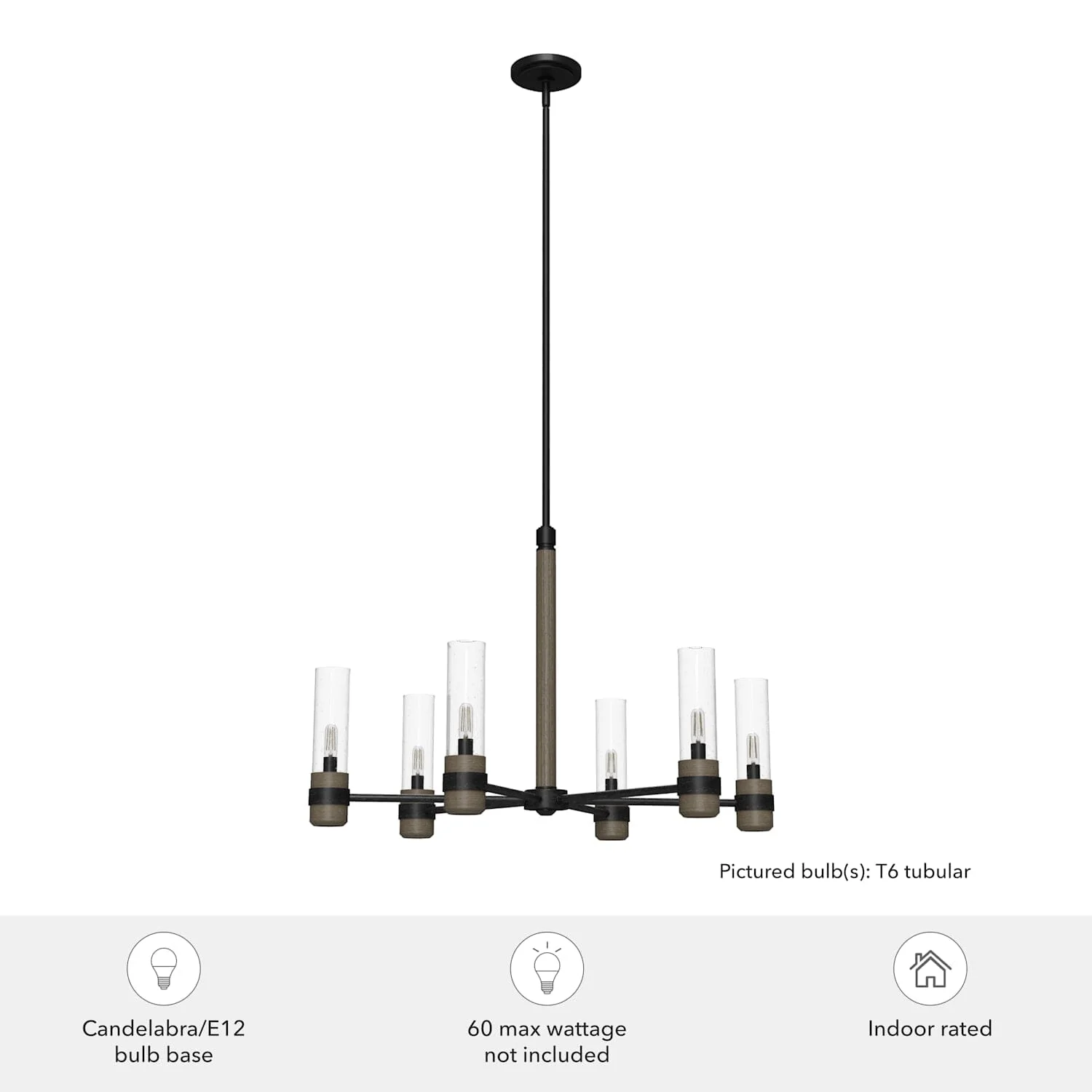 River Mill 6 Light Chandelier 5 River Mill 6 Light Chandelier