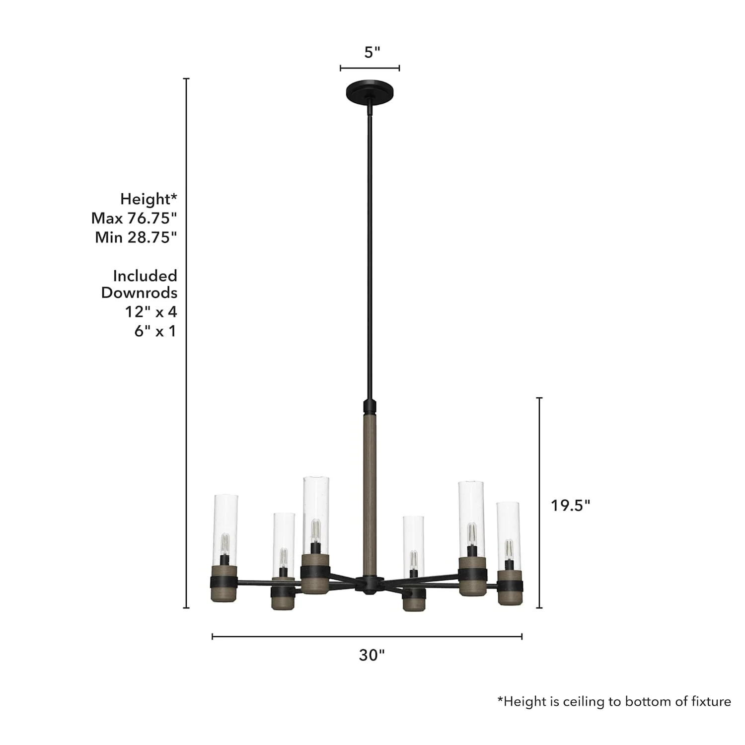 River Mill 6 Light Chandelier 7 River Mill 6 Light Chandelier