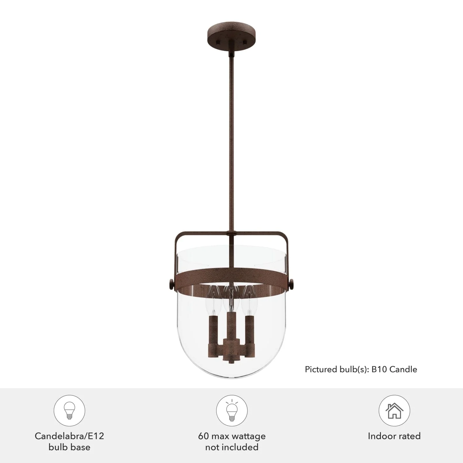 Karloff 3 Light Pendant 12 inch 7 Karloff 3 Light Pendant 12 inch