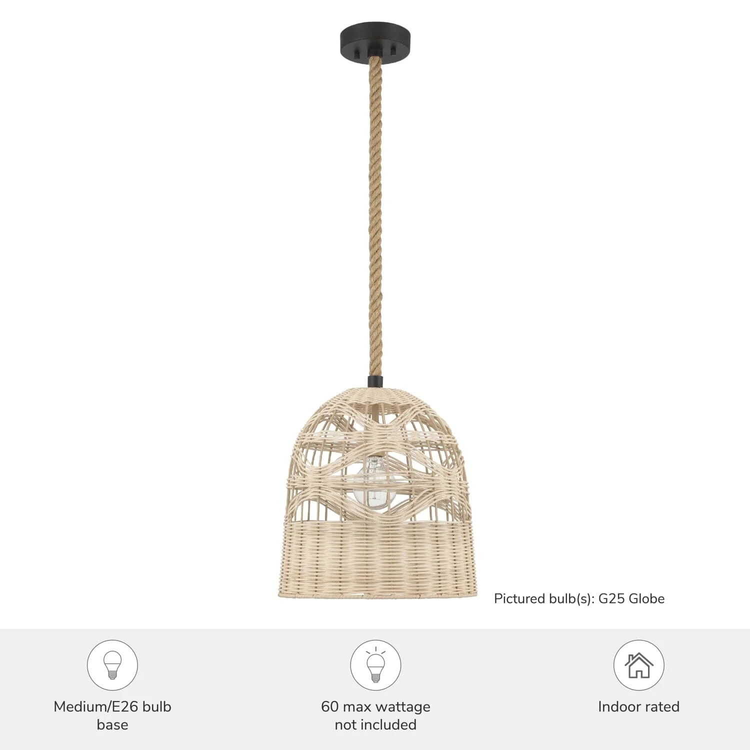 Baskel 1 Light Large 14 Inch Pendant 3 Baskel 1 Light Large 14 Inch Pendant