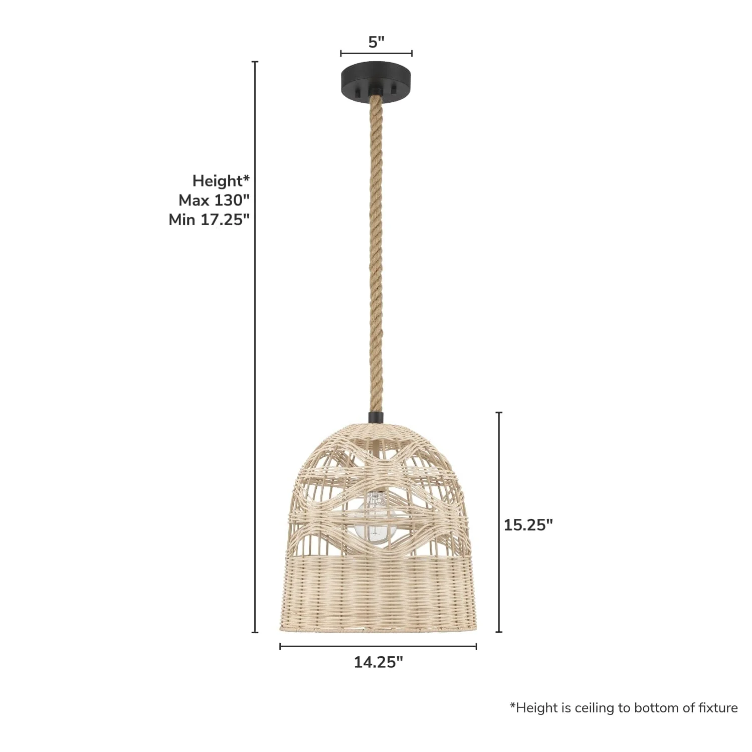 Baskel 1 Light Large 14 Inch Pendant 4 Baskel 1 Light Large 14 Inch Pendant