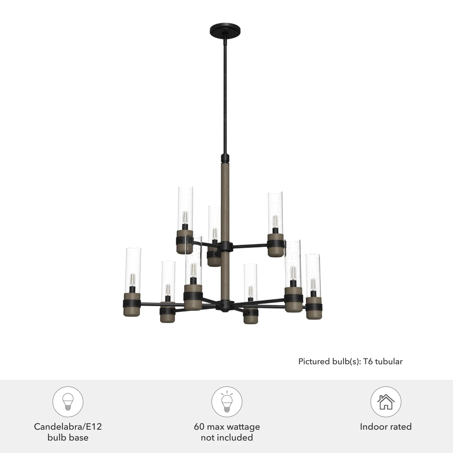 River Mill 9 Light 2-tier Chandelier 5 River Mill 9 Light 2-tier Chandelier