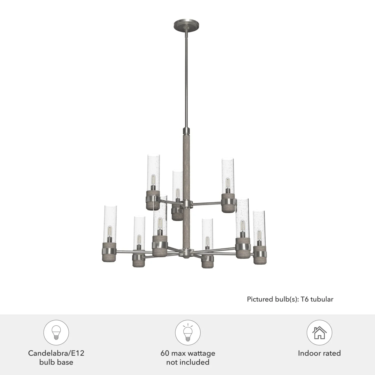 River Mill 9 Light 2-tier Chandelier 6 River Mill 9 Light 2-tier Chandelier
