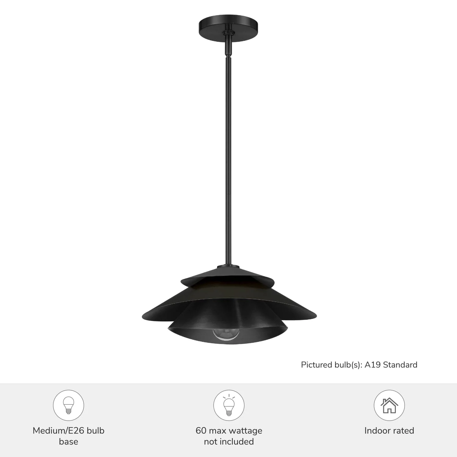 Hiro 1 Light Large 14 Inch Pendant 6 Hiro 1 Light Large 14 Inch Pendant