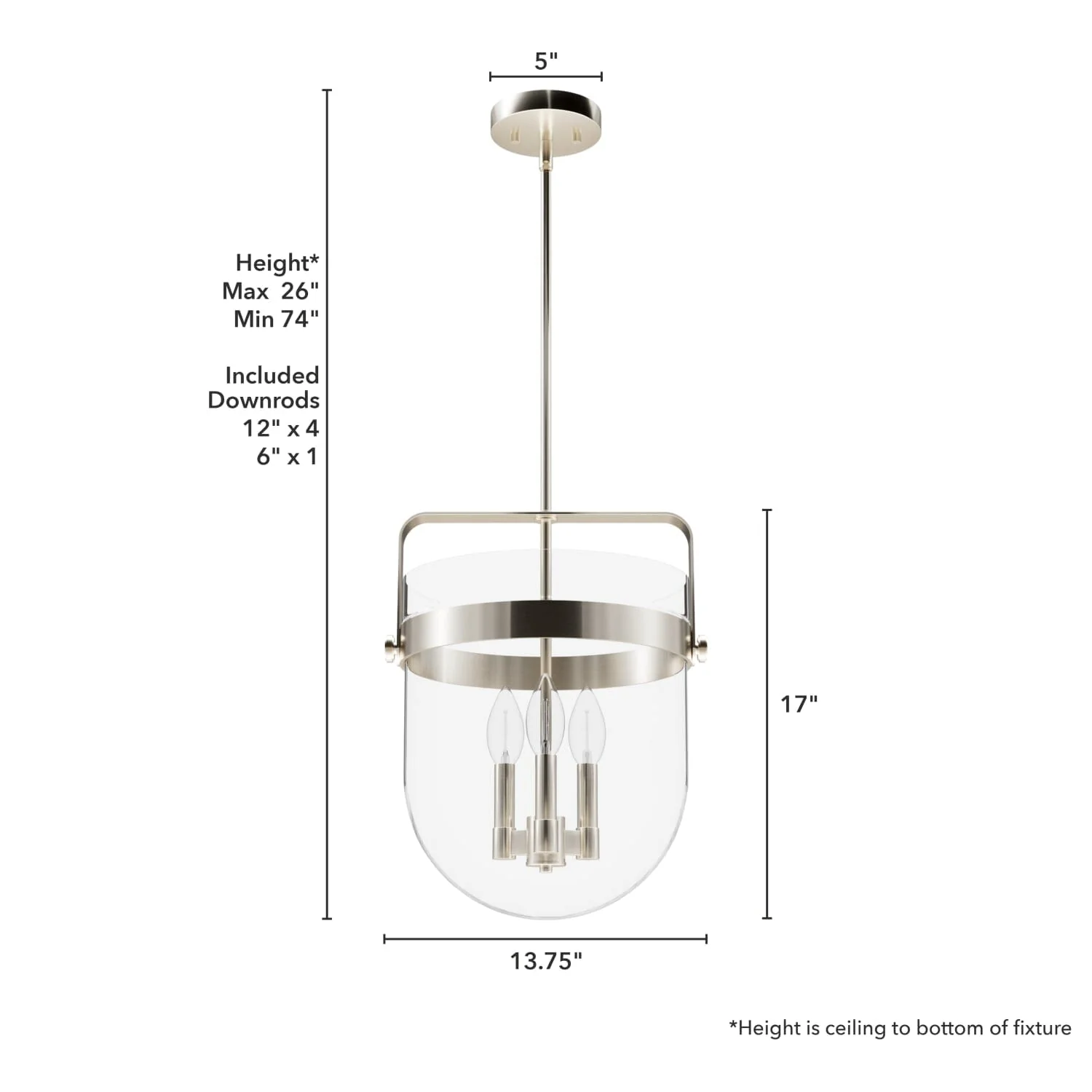 Karloff 3 Light Pendant 13 inch 10 Karloff 3 Light Pendant 13 inch