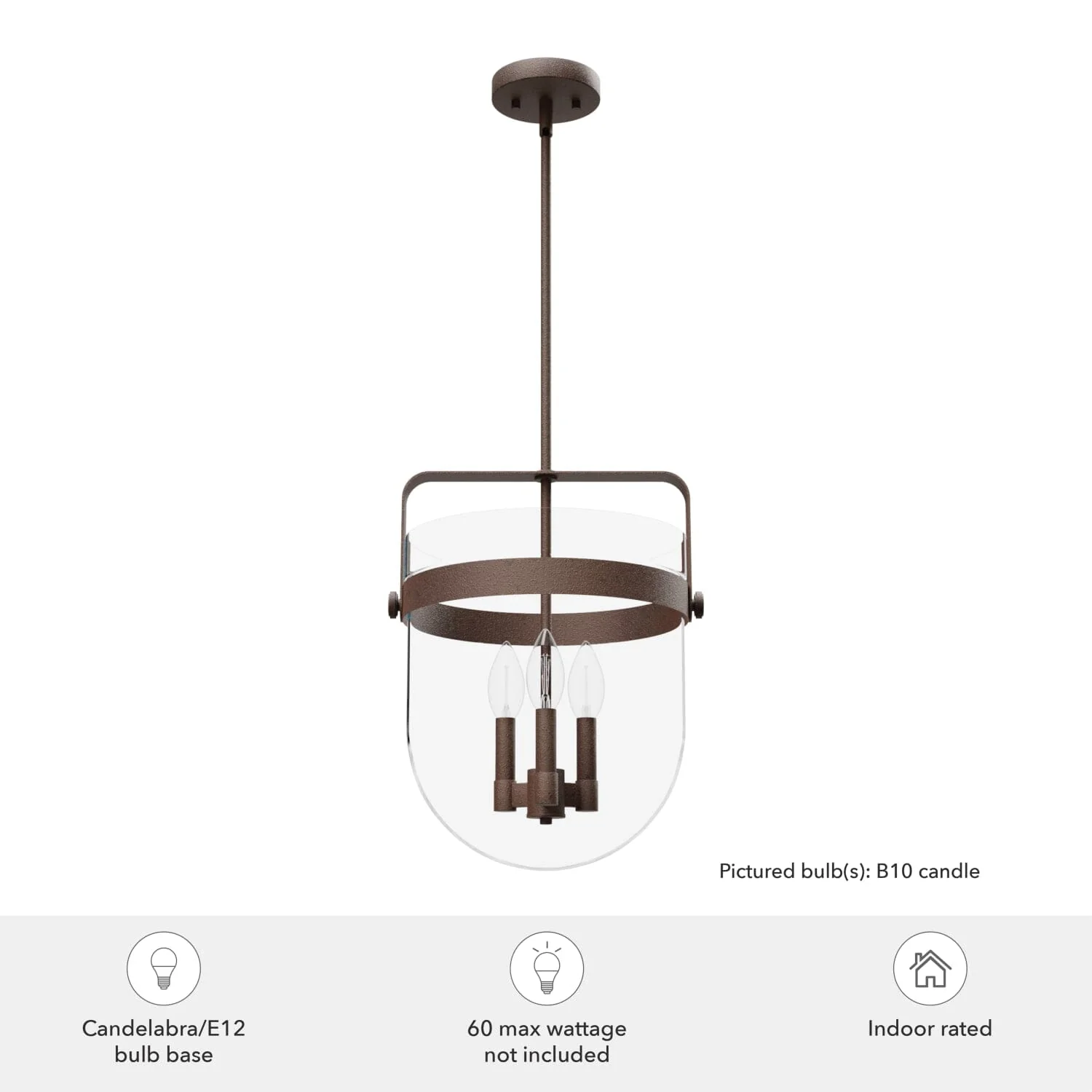 Karloff 3 Light Pendant 13 inch 9 Karloff 3 Light Pendant 13 inch