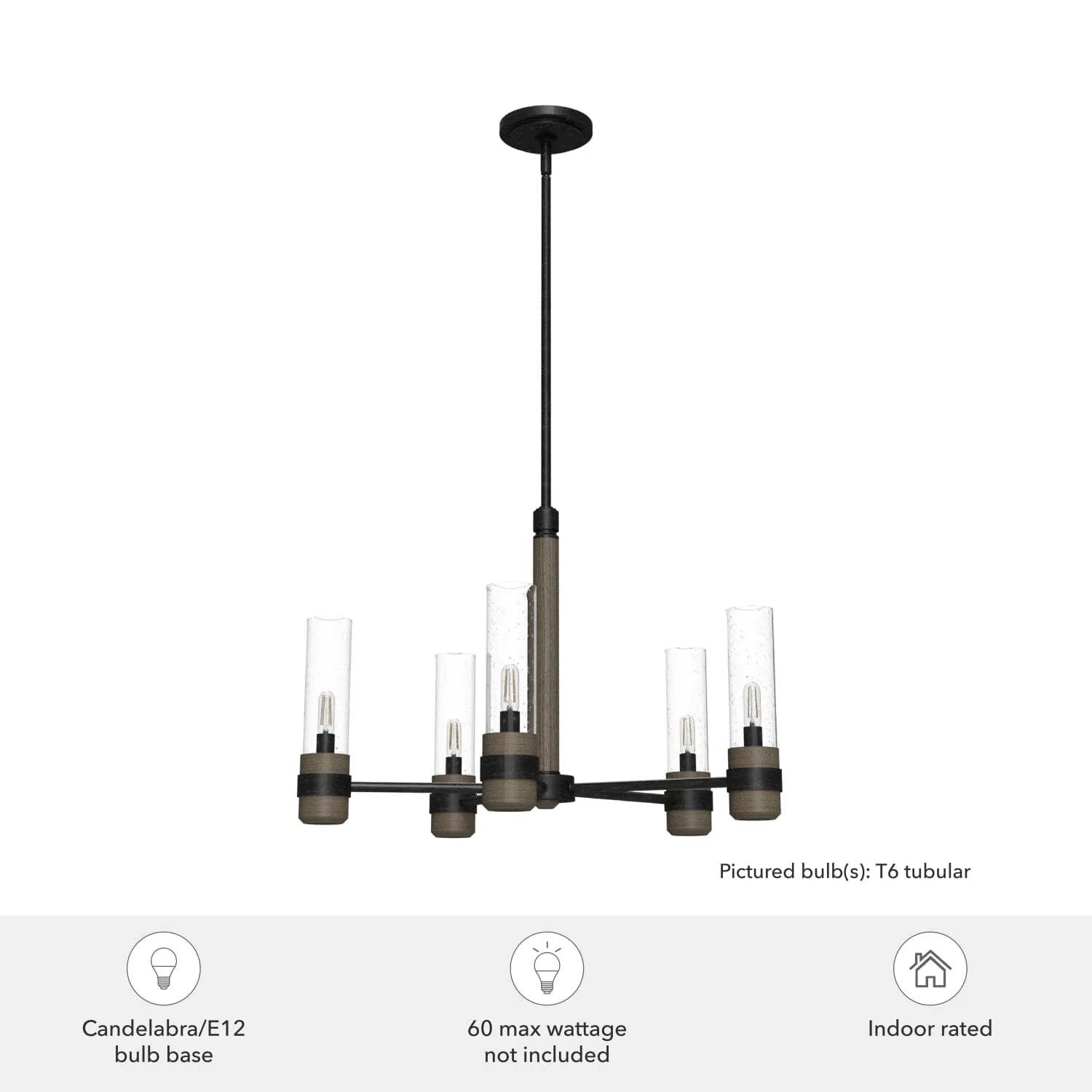 River Mill 5 Light Chandelier 5 River Mill 5 Light Chandelier