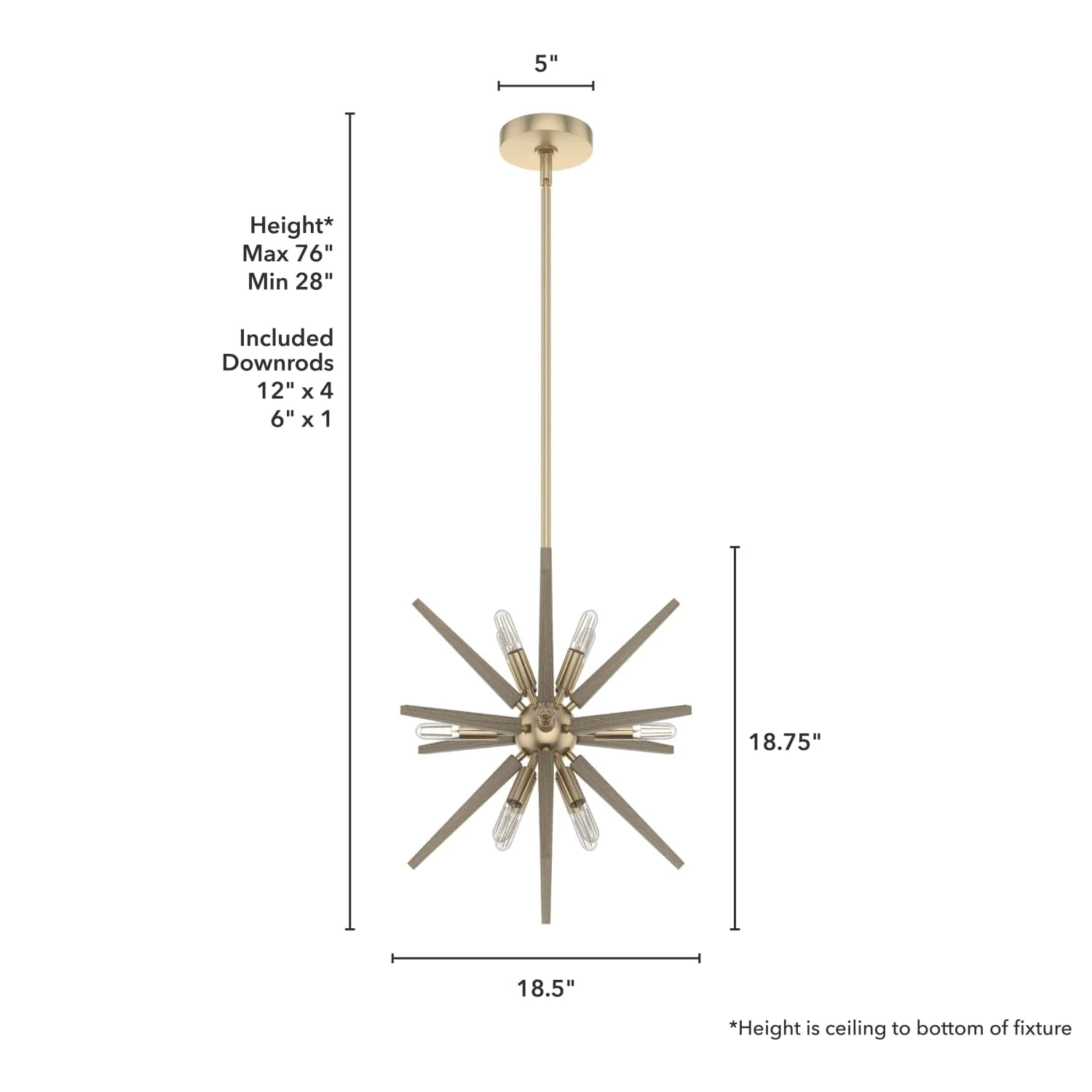 Jupiter Star 12 Light Pendant 18 inch 4 Jupiter Star 12 Light Pendant 18 inch