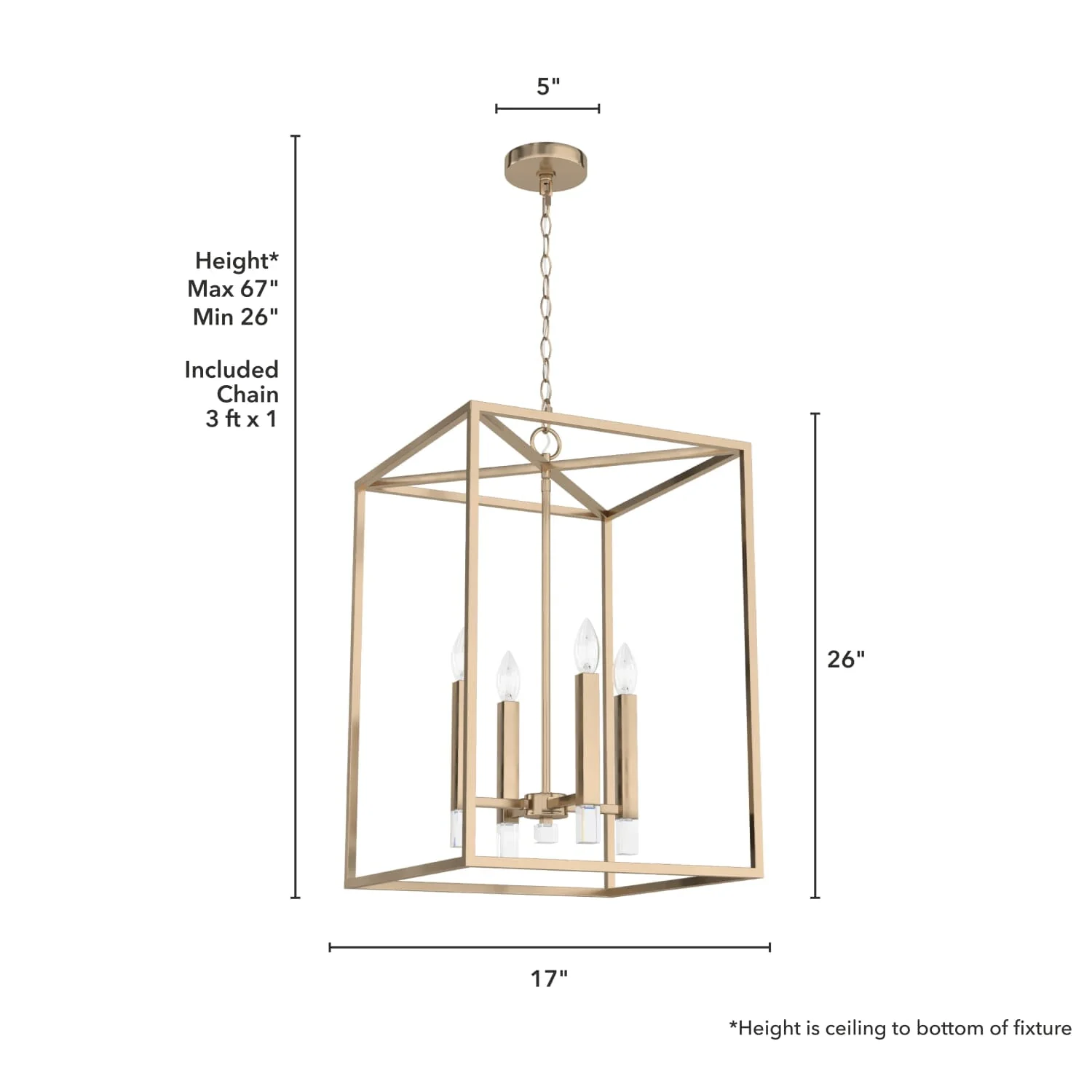 Sunjai 4 Light Pendant 17 inch 4 Sunjai 4 Light Pendant 17 inch