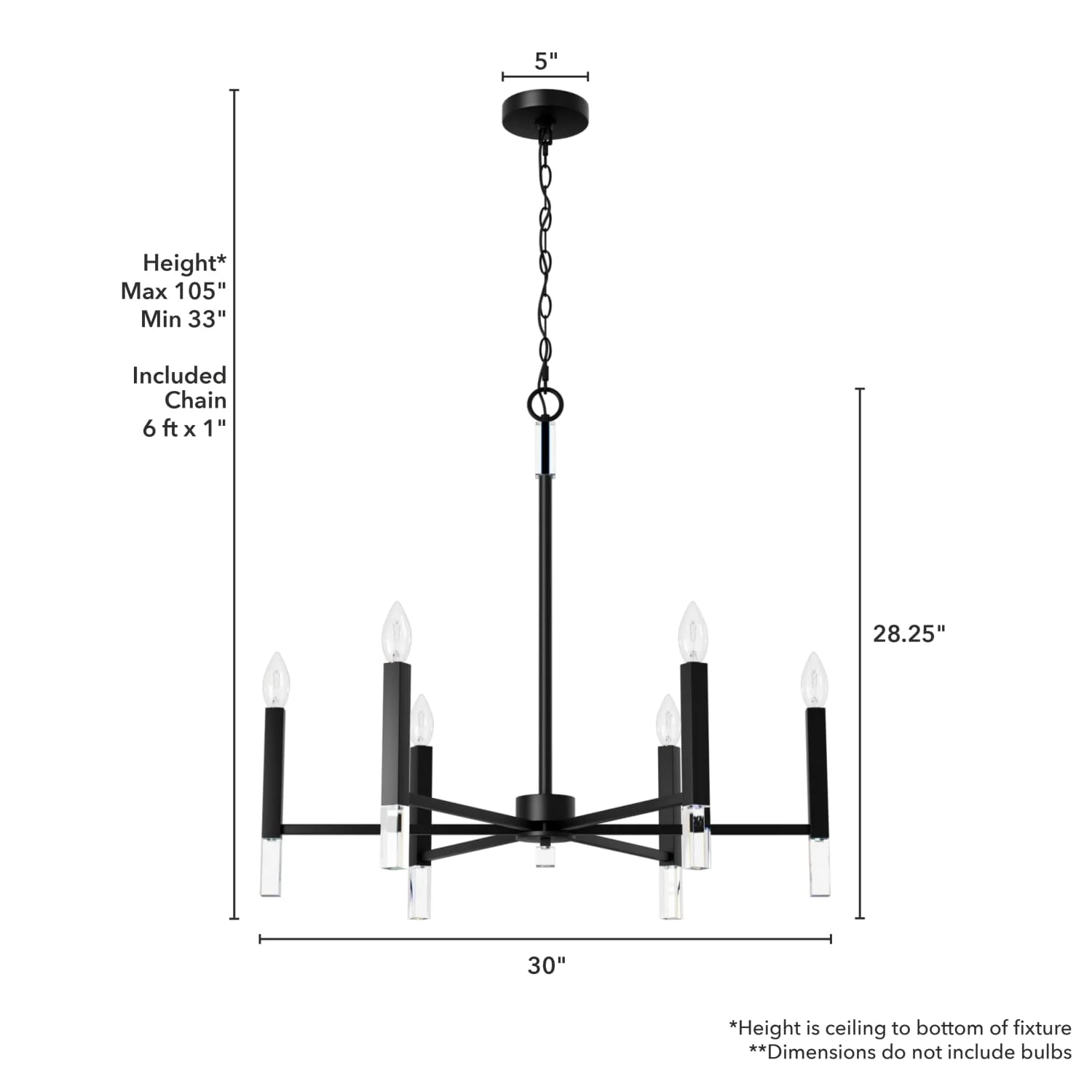 Sunjai 6 Light Chandelier 7 Sunjai 6 Light Chandelier