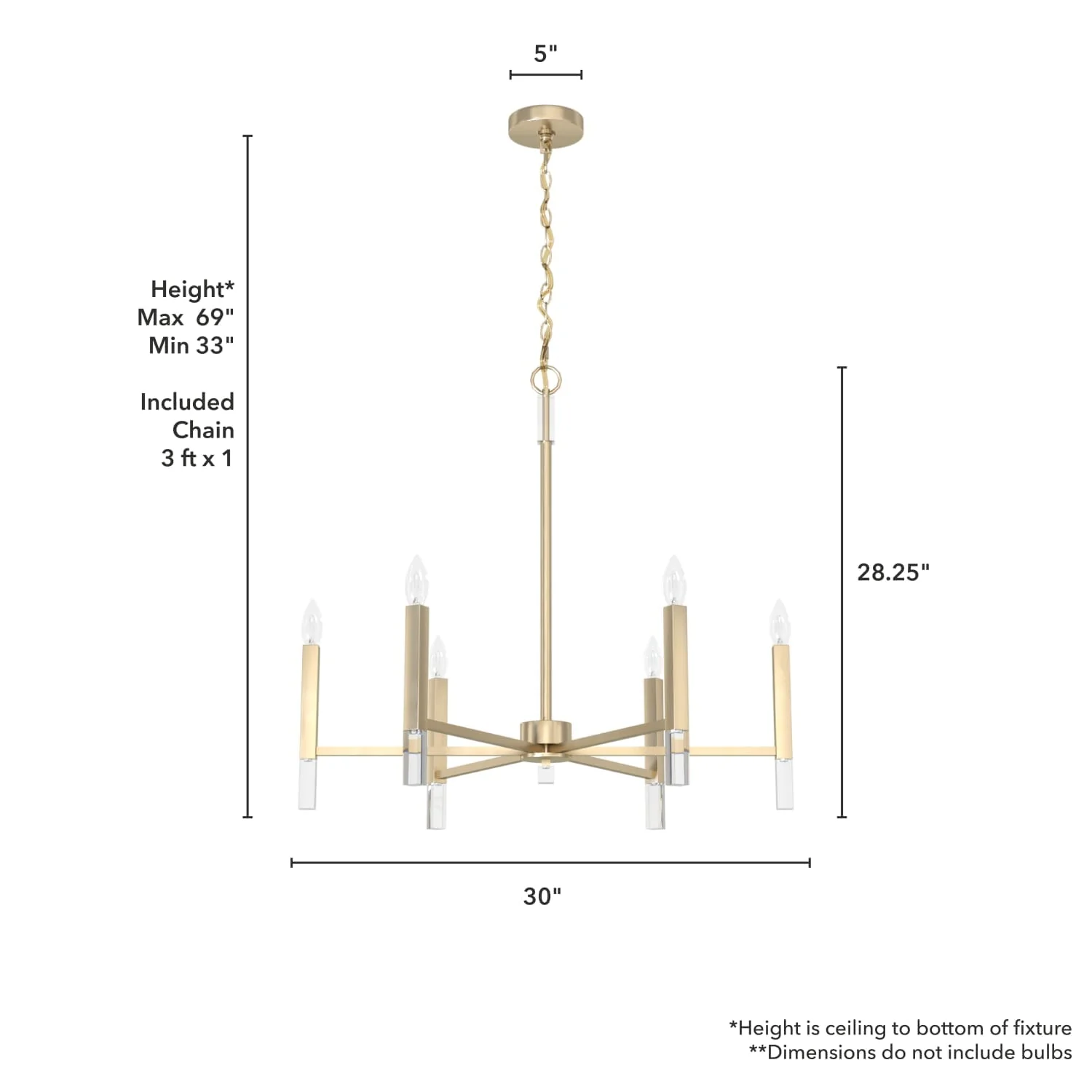 Sunjai 6 Light Chandelier 8 Sunjai 6 Light Chandelier