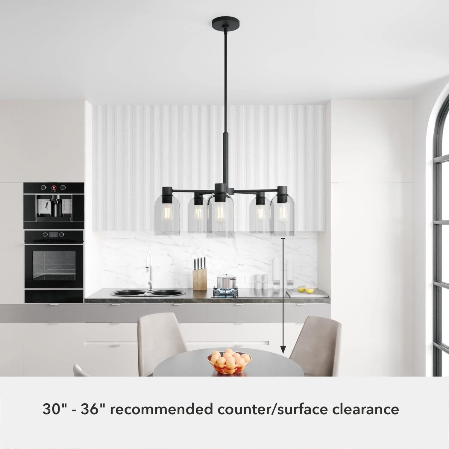 Lochemeade Smoked Glass 5 Light Chandelier 5 Lochemeade Smoked Glass 5 Light Chandelier