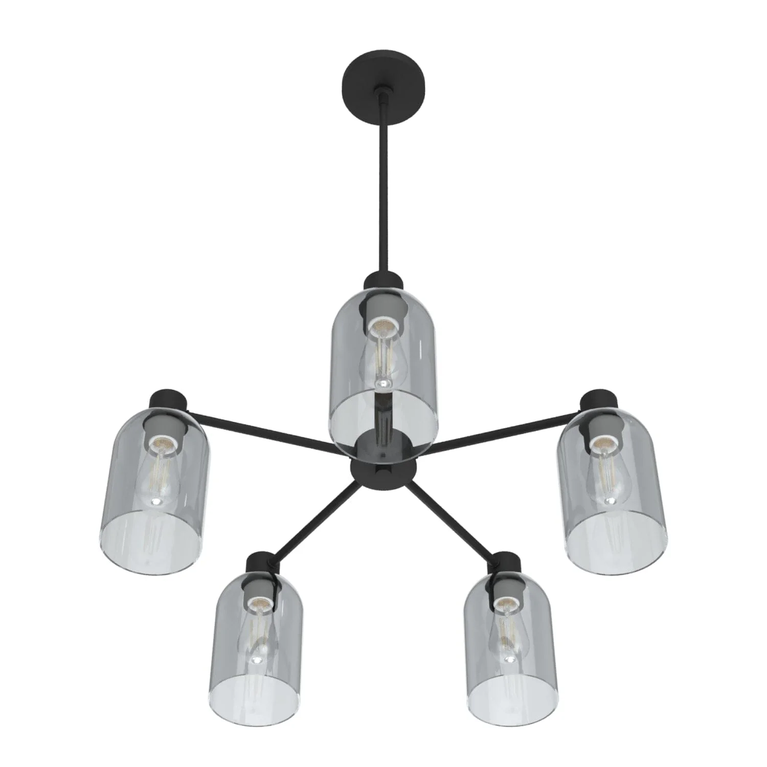 Lochemeade Smoked Glass 5 Light Chandelier 8 Lochemeade Smoked Glass 5 Light Chandelier