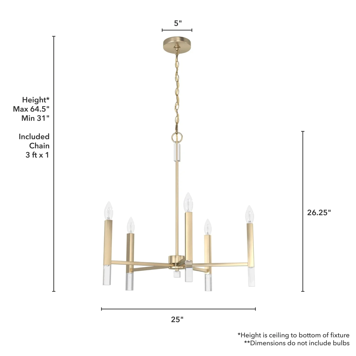 Sunjai 5 Light Chandelier 4 Sunjai 5 Light Chandelier