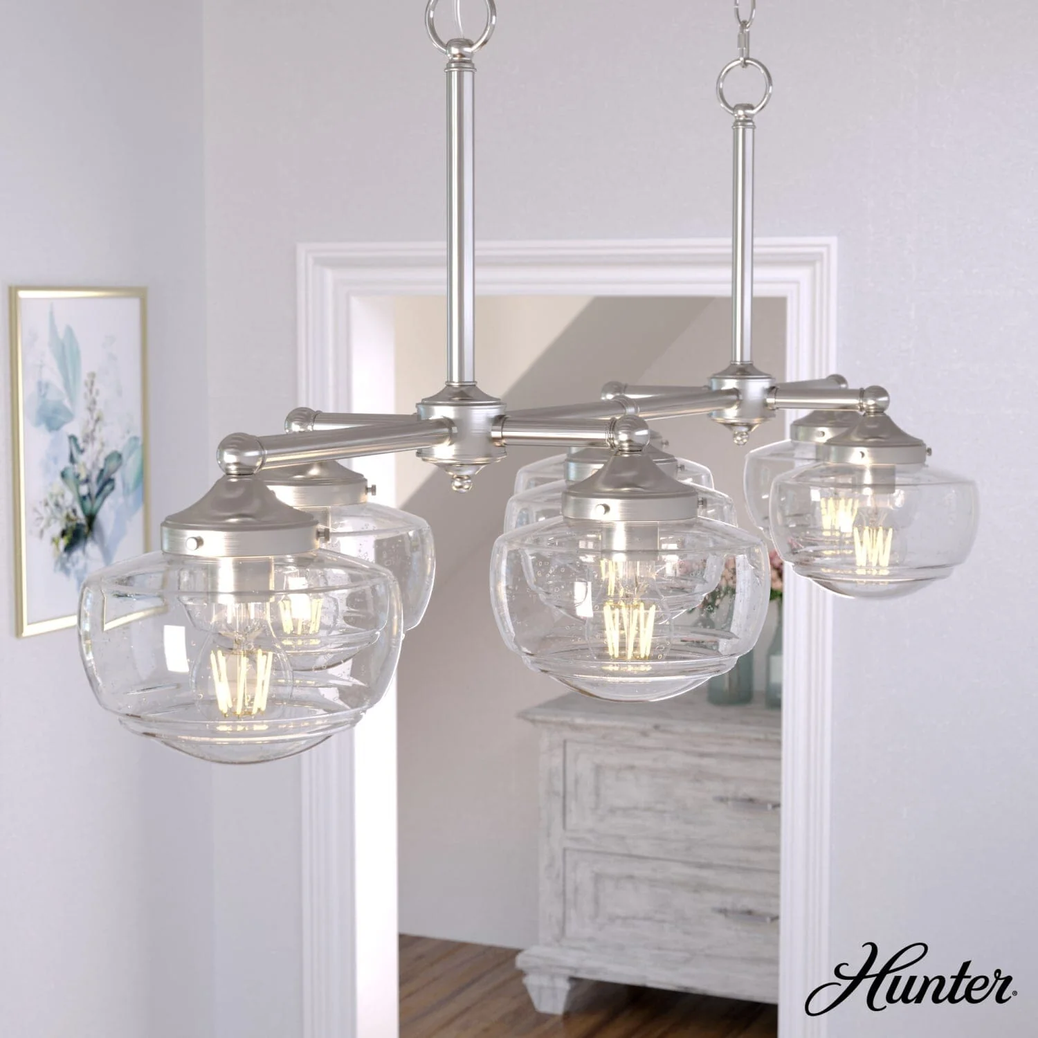 Saddle Creek 7 Light Linear Chandelier 1 Saddle Creek 7 Light Linear Chandelier