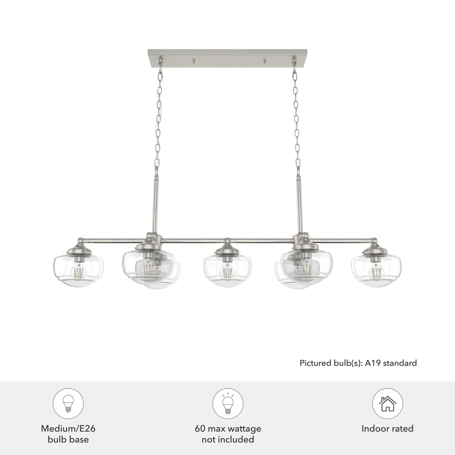 Saddle Creek 7 Light Linear Chandelier 3 Saddle Creek 7 Light Linear Chandelier