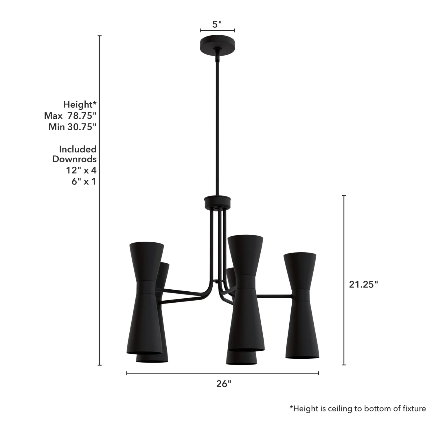 Zola Up and Down 10 Light 26 Inch Chandelier 4 Zola Up and Down 10 Light 26 Inch Chandelier