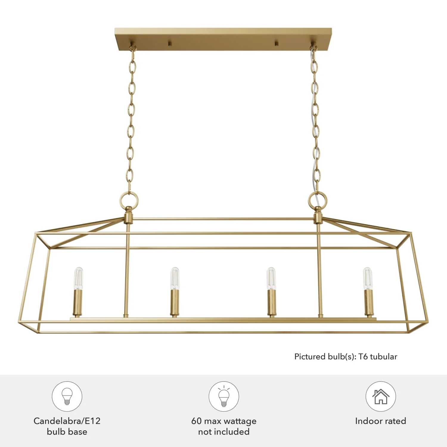 Fair Oaks 4 Light Linear Chandelier 5 Fair Oaks 4 Light Linear Chandelier