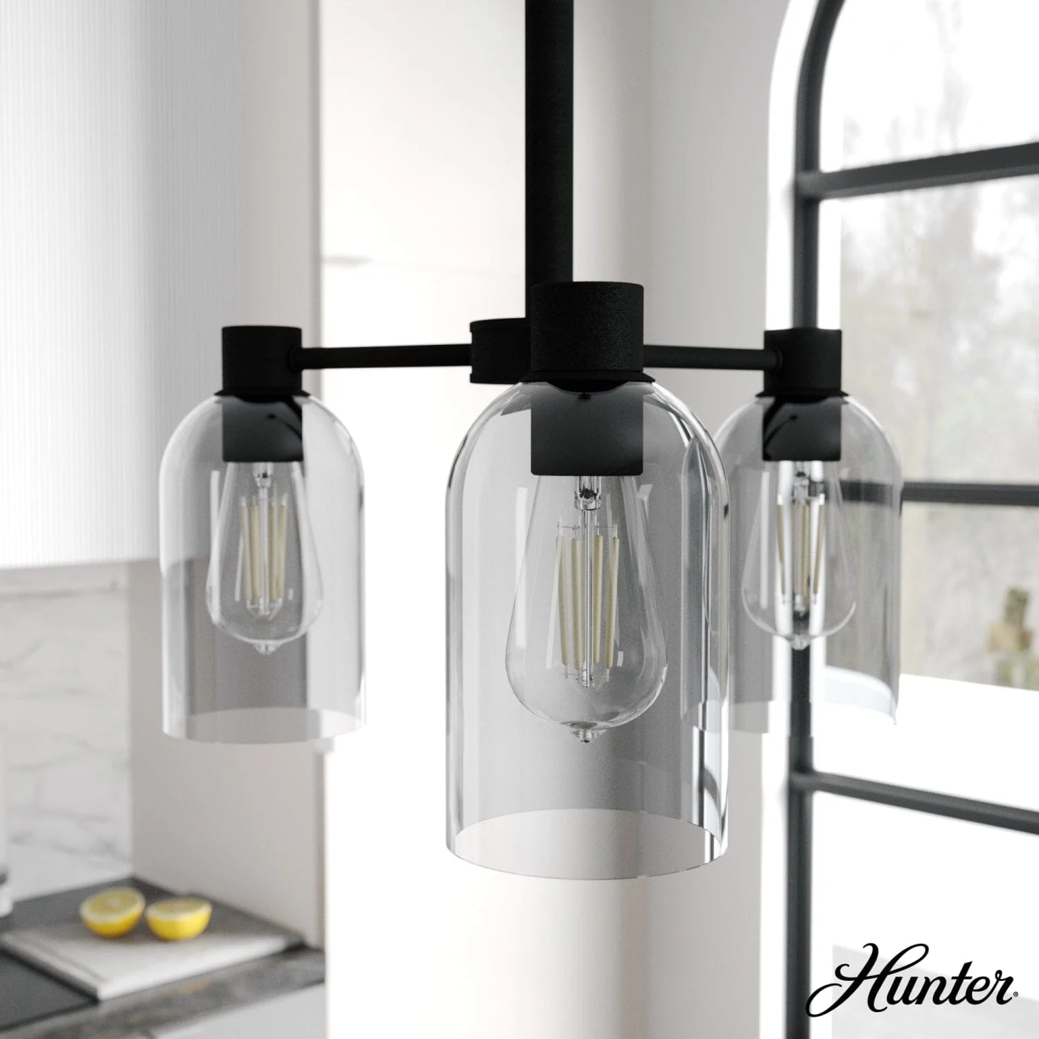 Lochemeade Smoked Glass 3 Light Chandelier 1 Lochemeade Smoked Glass 3 Light Chandelier