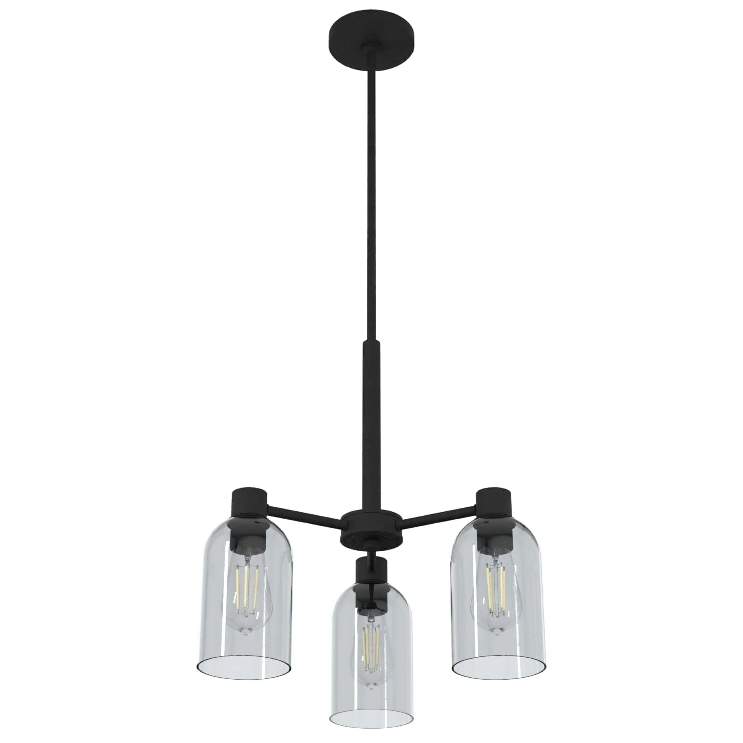 Lochemeade Smoked Glass 3 Light Chandelier 8 Lochemeade Smoked Glass 3 Light Chandelier