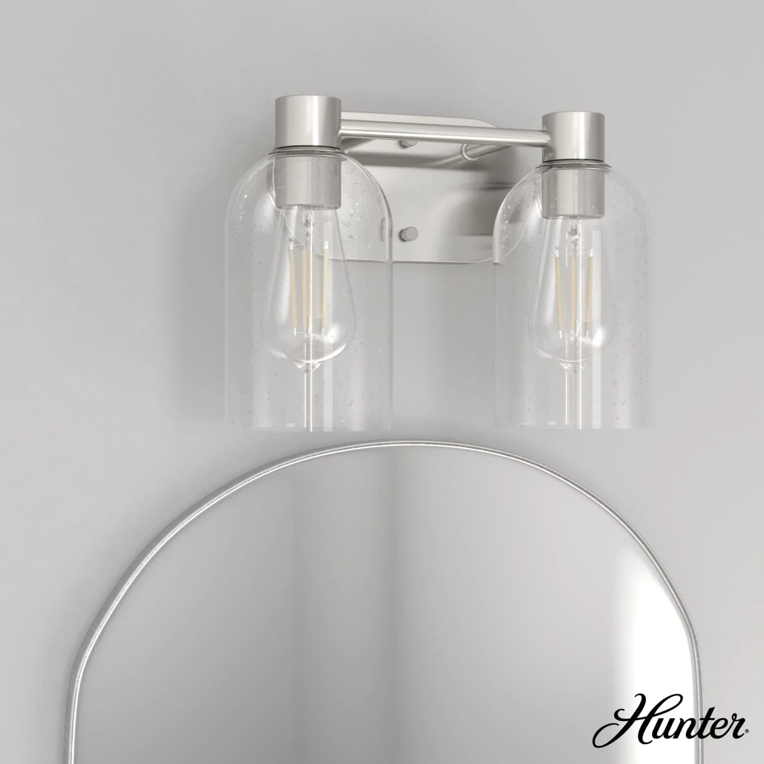 Lochemeade Clear Seeded Glass 2 Light Vanity 1 Lochemeade Clear Seeded Glass 2 Light Vanity