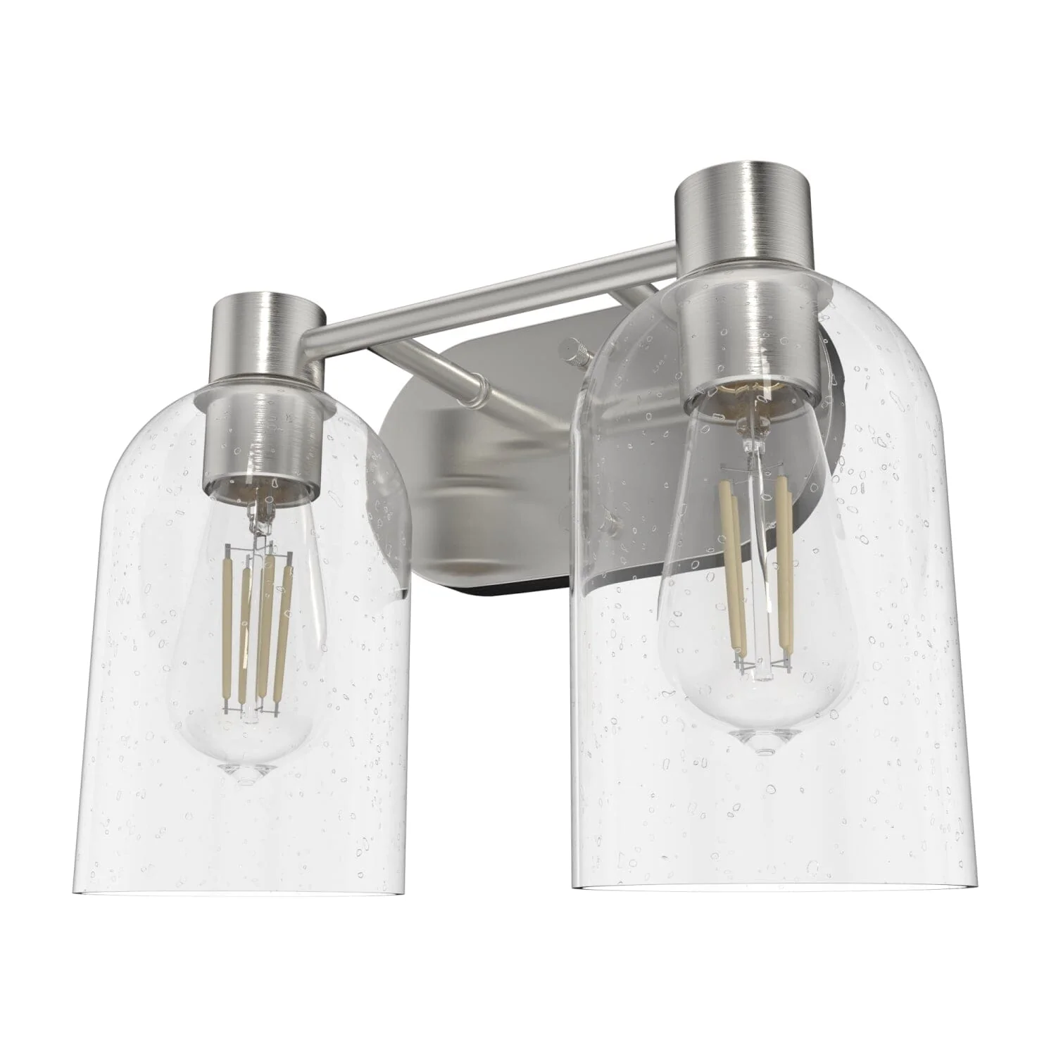 Lochemeade Clear Seeded Glass 2 Light Vanity 10 Lochemeade Clear Seeded Glass 2 Light Vanity