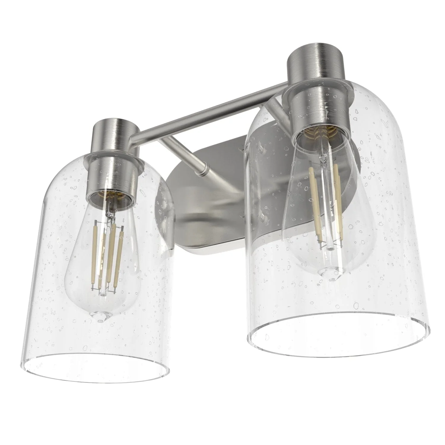 Lochemeade Clear Seeded Glass 2 Light Vanity 12 Lochemeade Clear Seeded Glass 2 Light Vanity
