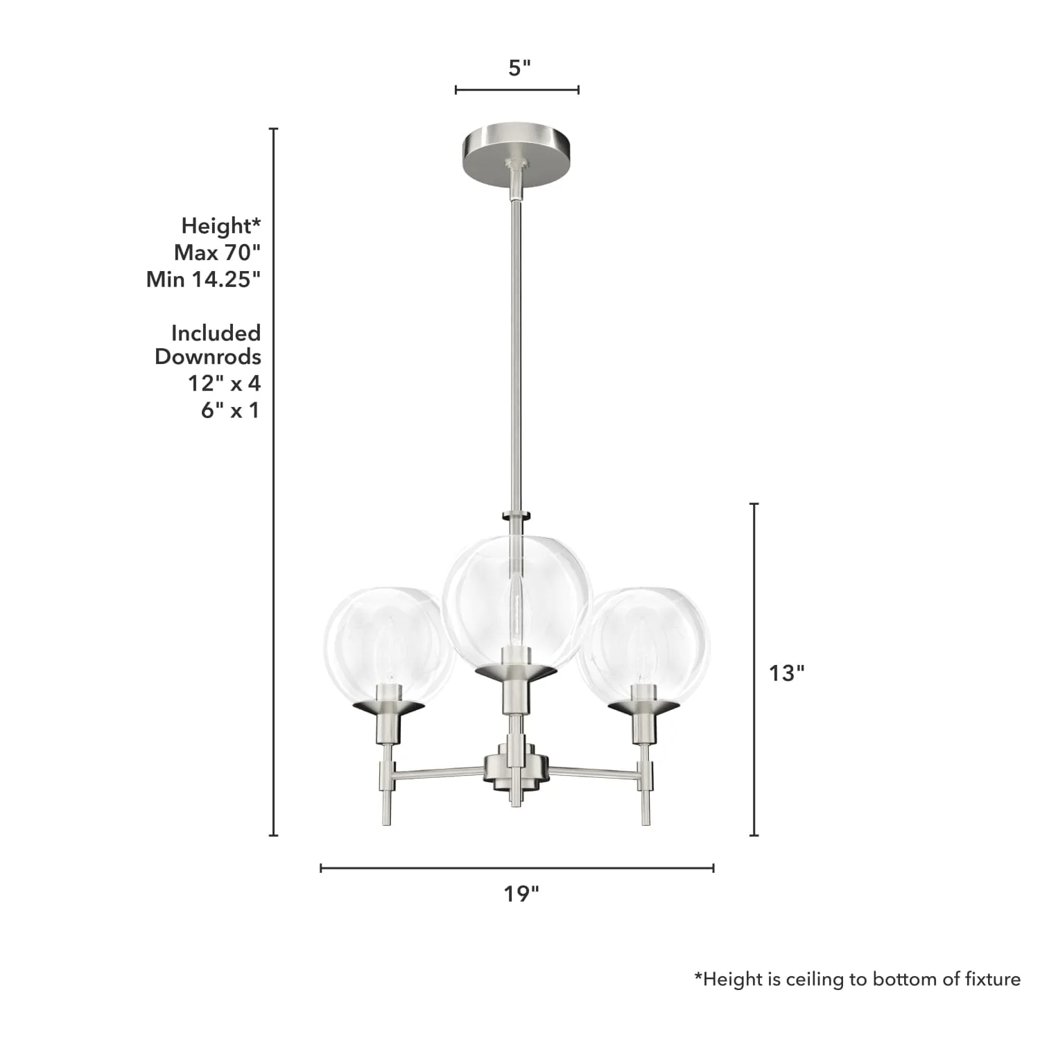 Xidane 3 Light Chandelier 8 Xidane 3 Light Chandelier