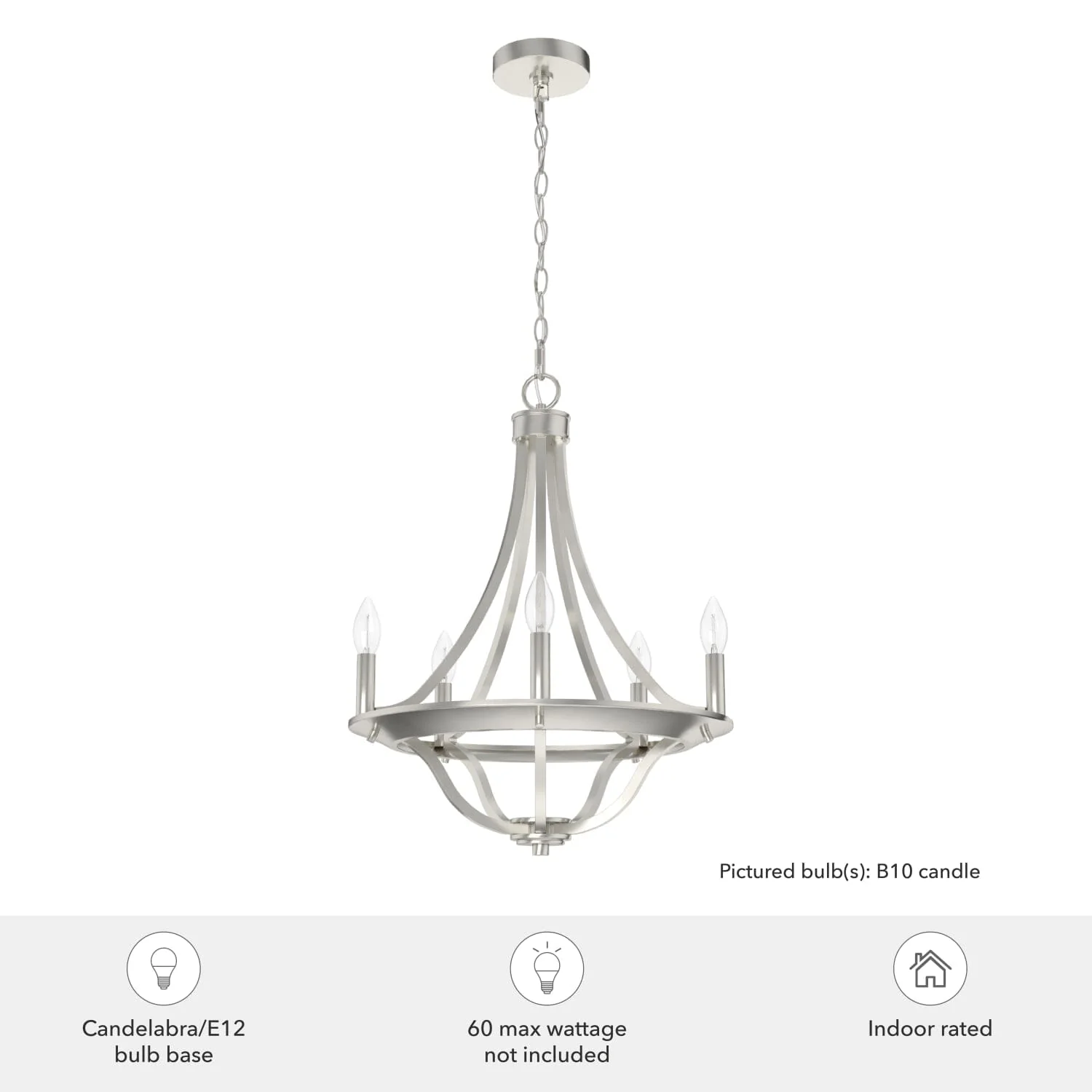 Perch Point 5 Light Chandelier 3 Perch Point 5 Light Chandelier