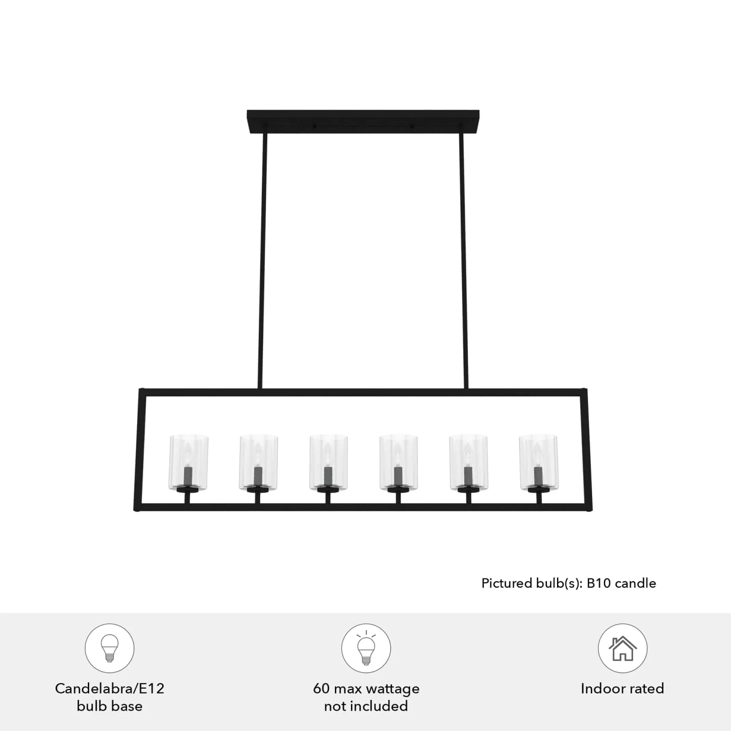 Kerrison 6 Light Linear Chandelier 6 Kerrison 6 Light Linear Chandelier