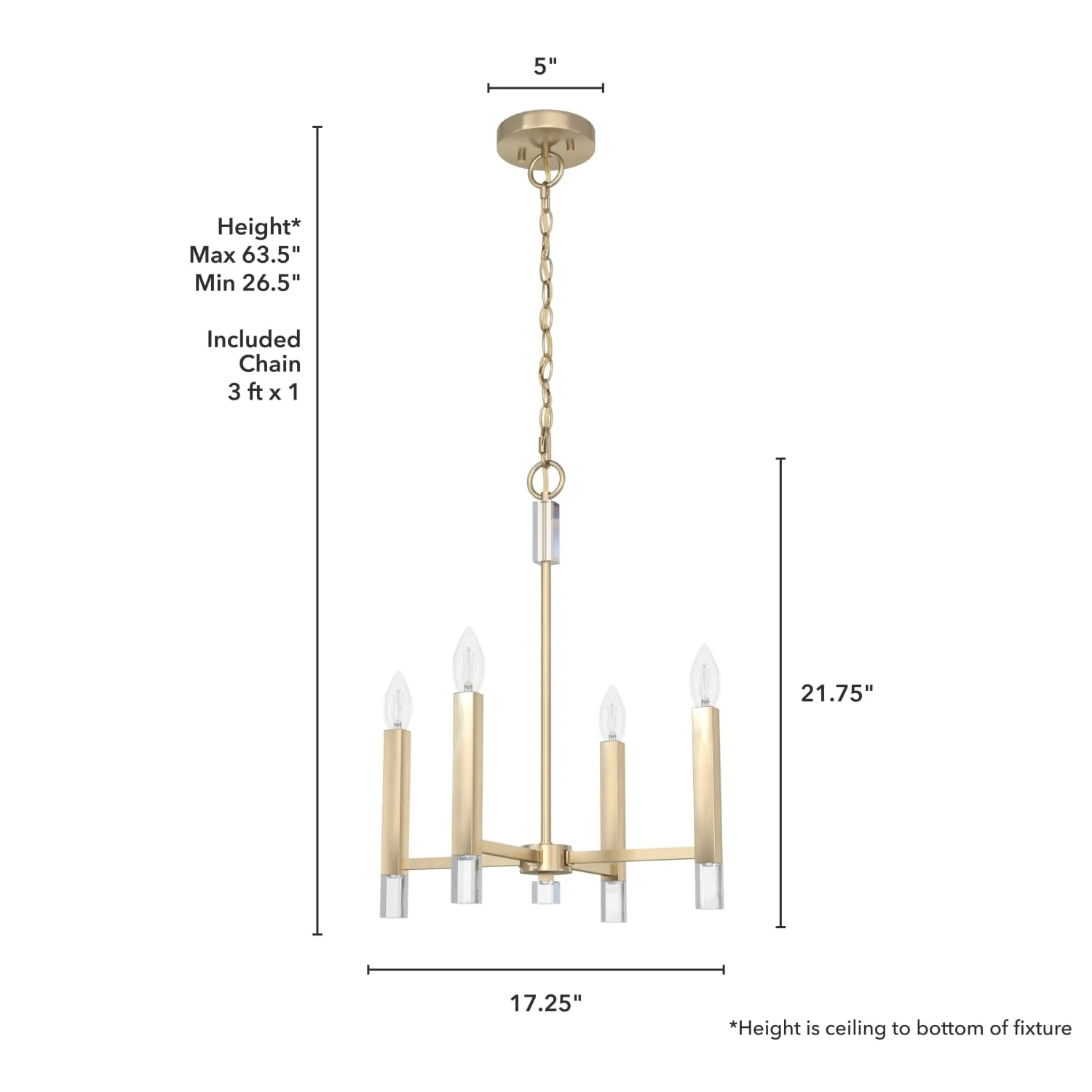 Sunjai 4 Light Pendant 4 Sunjai 4 Light Pendant