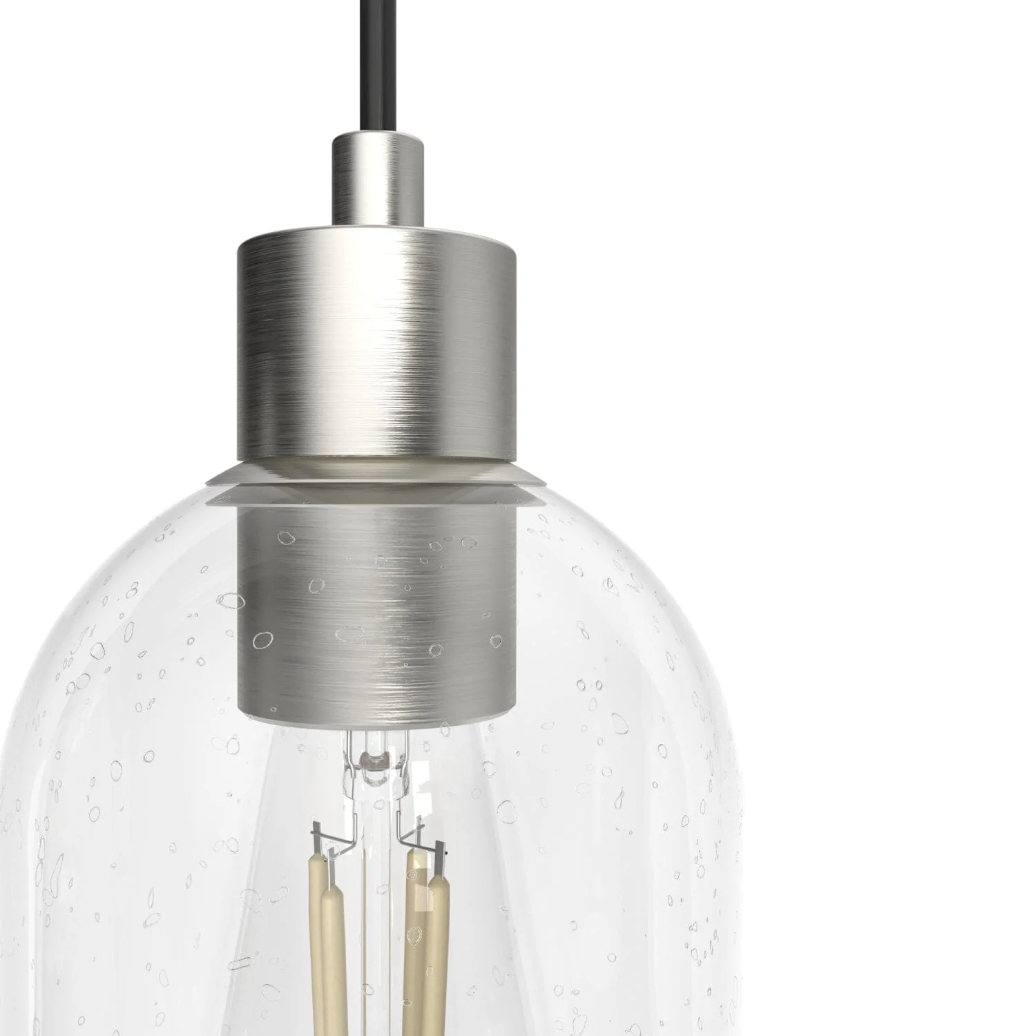 Lochemeade Clear Seeded Glass 3 Light Linear Pendant Cluster 18 Lochemeade Clear Seeded Glass 3 Light Linear Pendant Cluster
